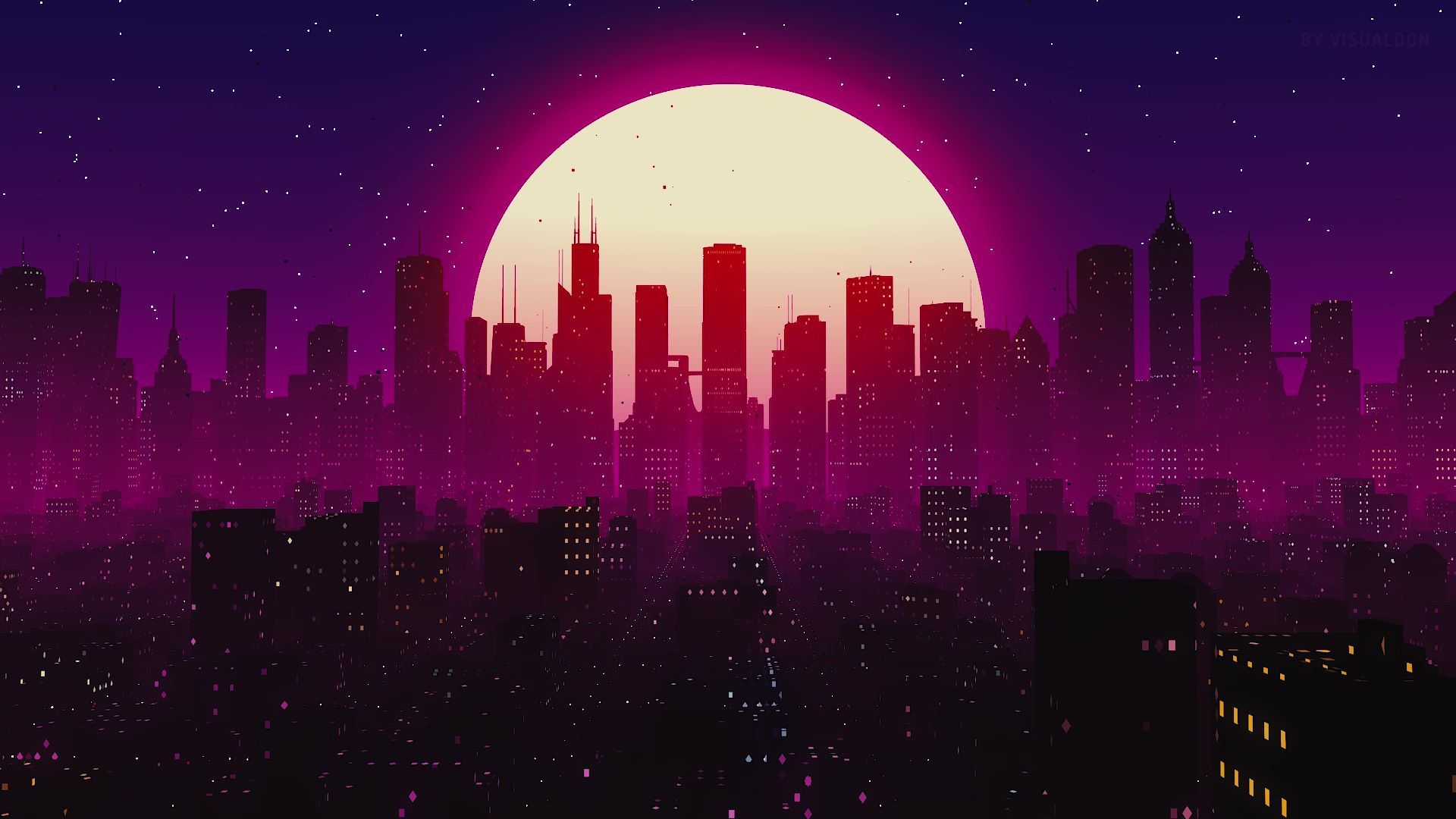 Synthwave City Live Wallpaper