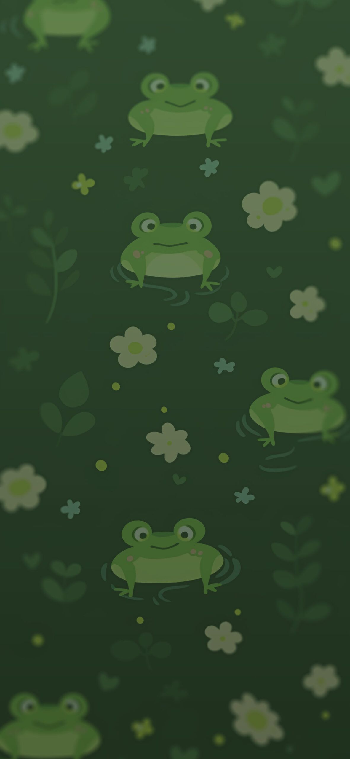 Kawaii Froggy Pattern Black Wallpaper Wallpaper iPhone