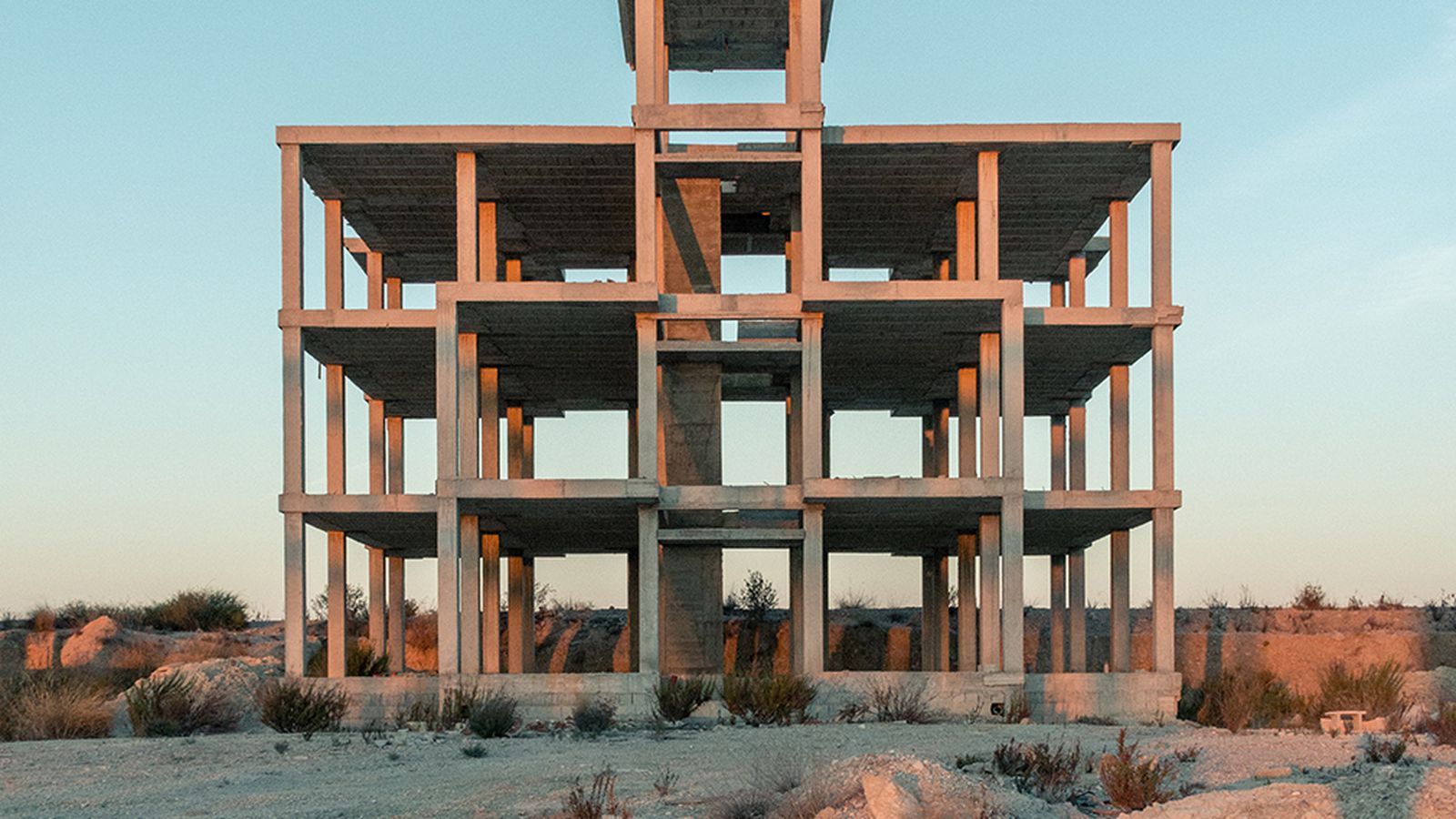 See eerie photo of unfinished concrete buildings in Spain