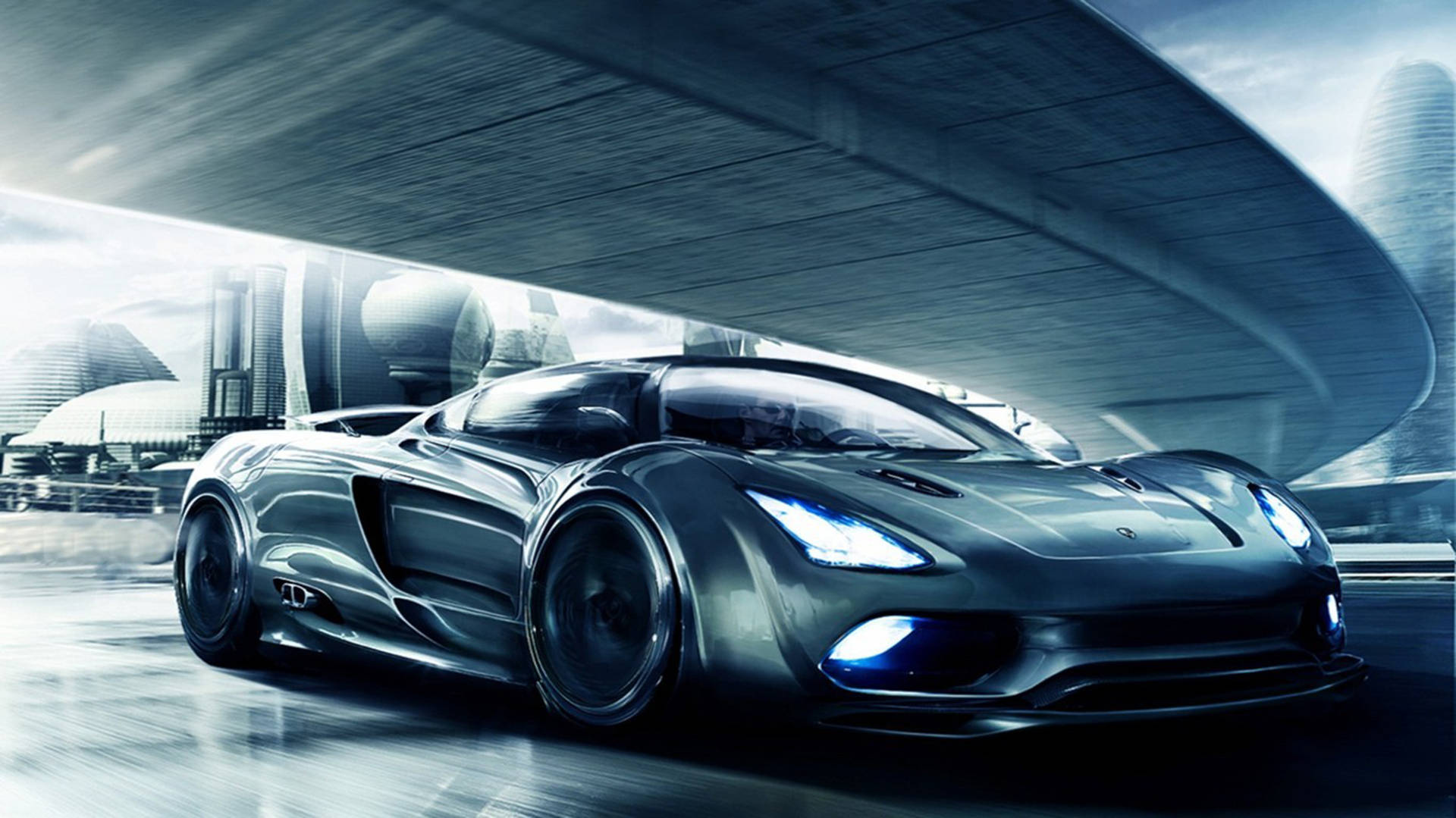 Download Stunning Koenigsegg Sportscar Gleaming in Metallic Finish Wallpaper