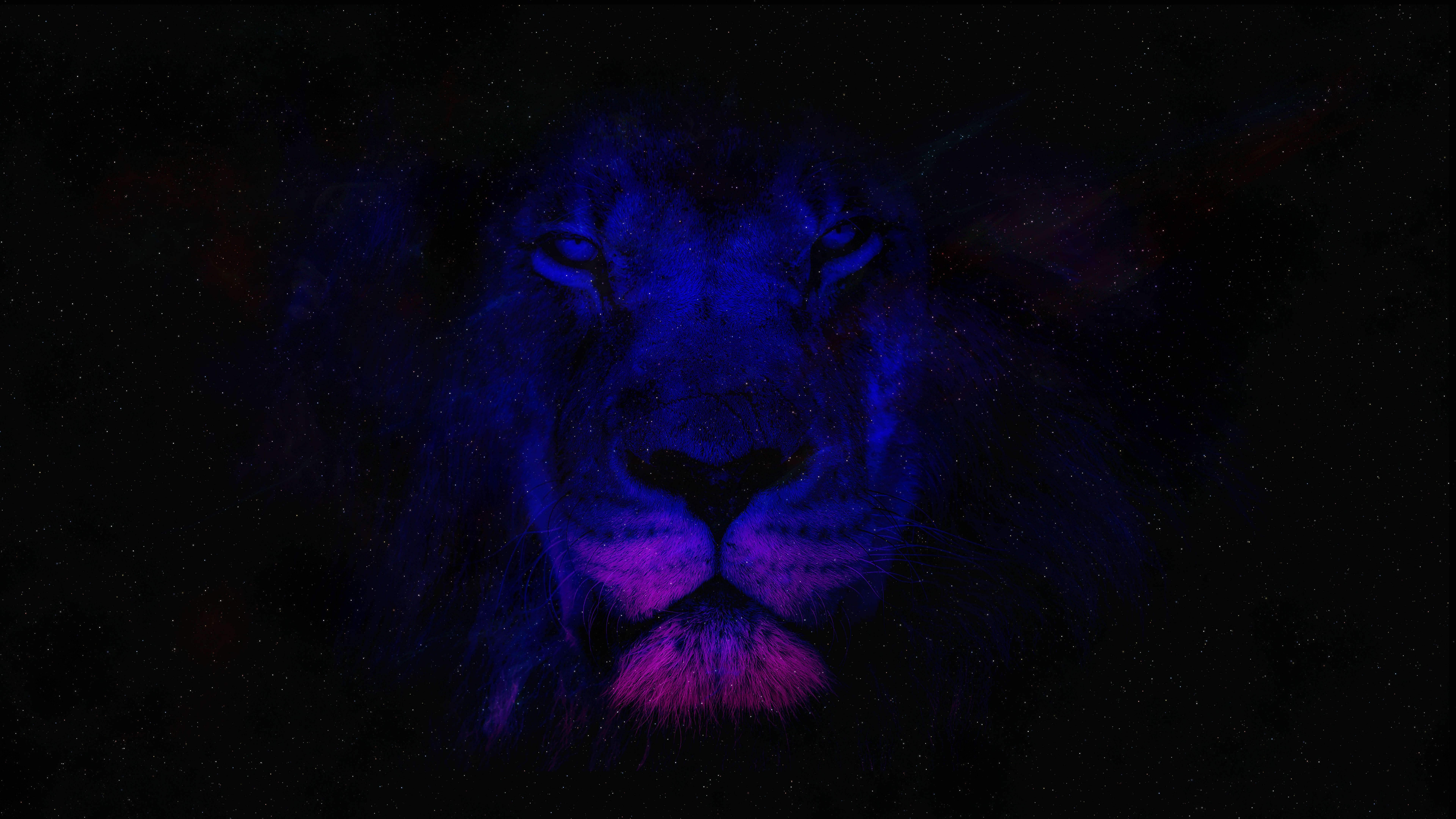 Space Lion Wallpaper 8K