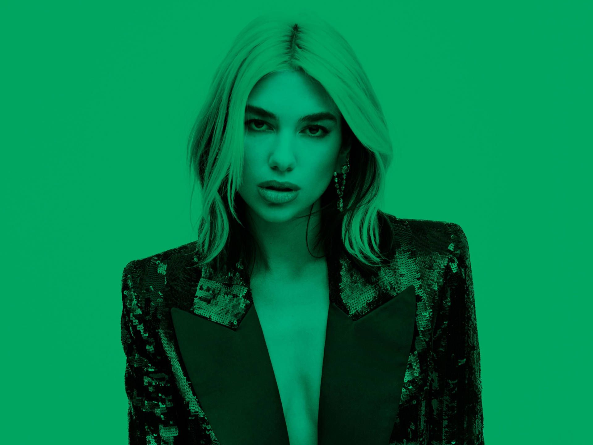 Download Green Filter Dua Lipa Wallpaper