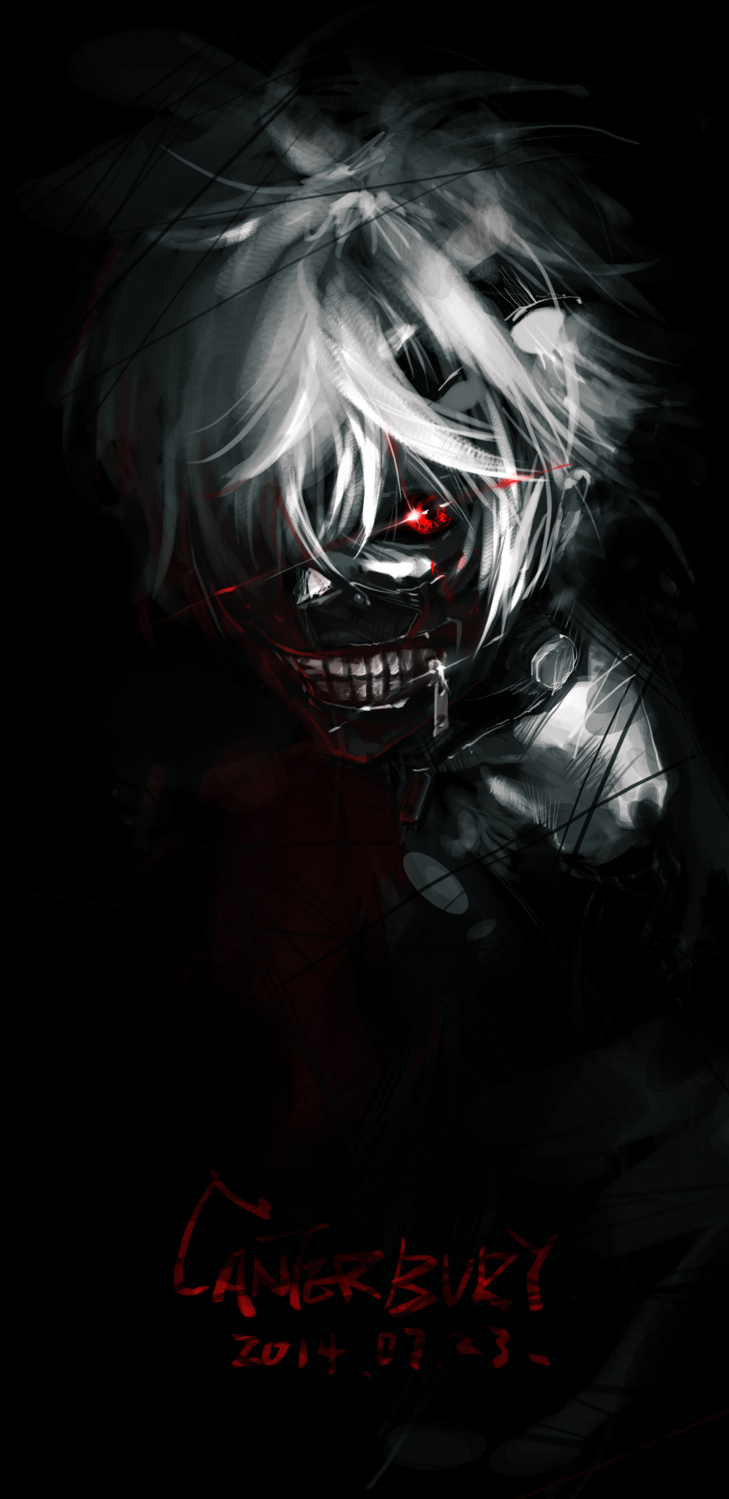 Wallpaper / Anime Tokyo Ghoul, Ken Kaneki, 1440x2960 Phone Wallpaper