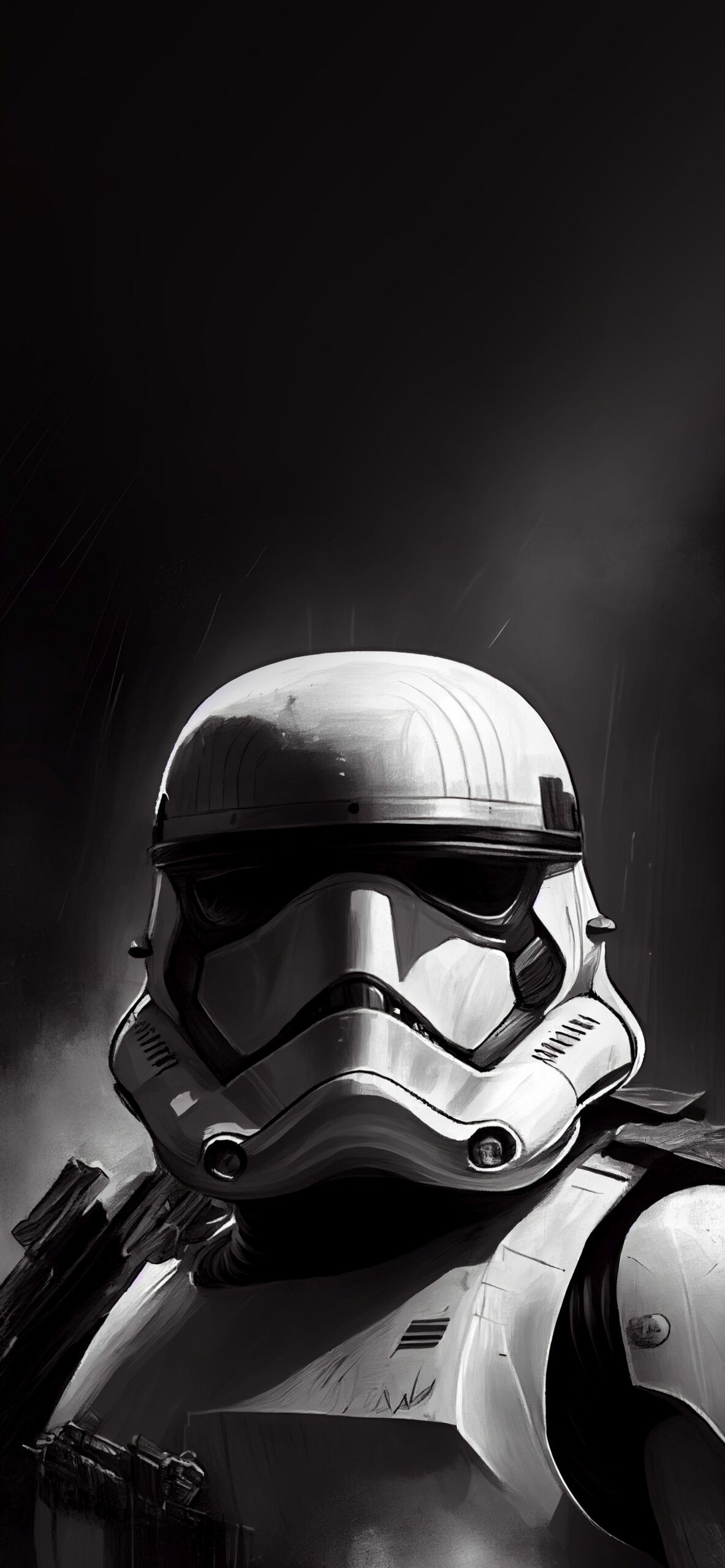 Star Wars Stormtrooper Black and White Wallpaper