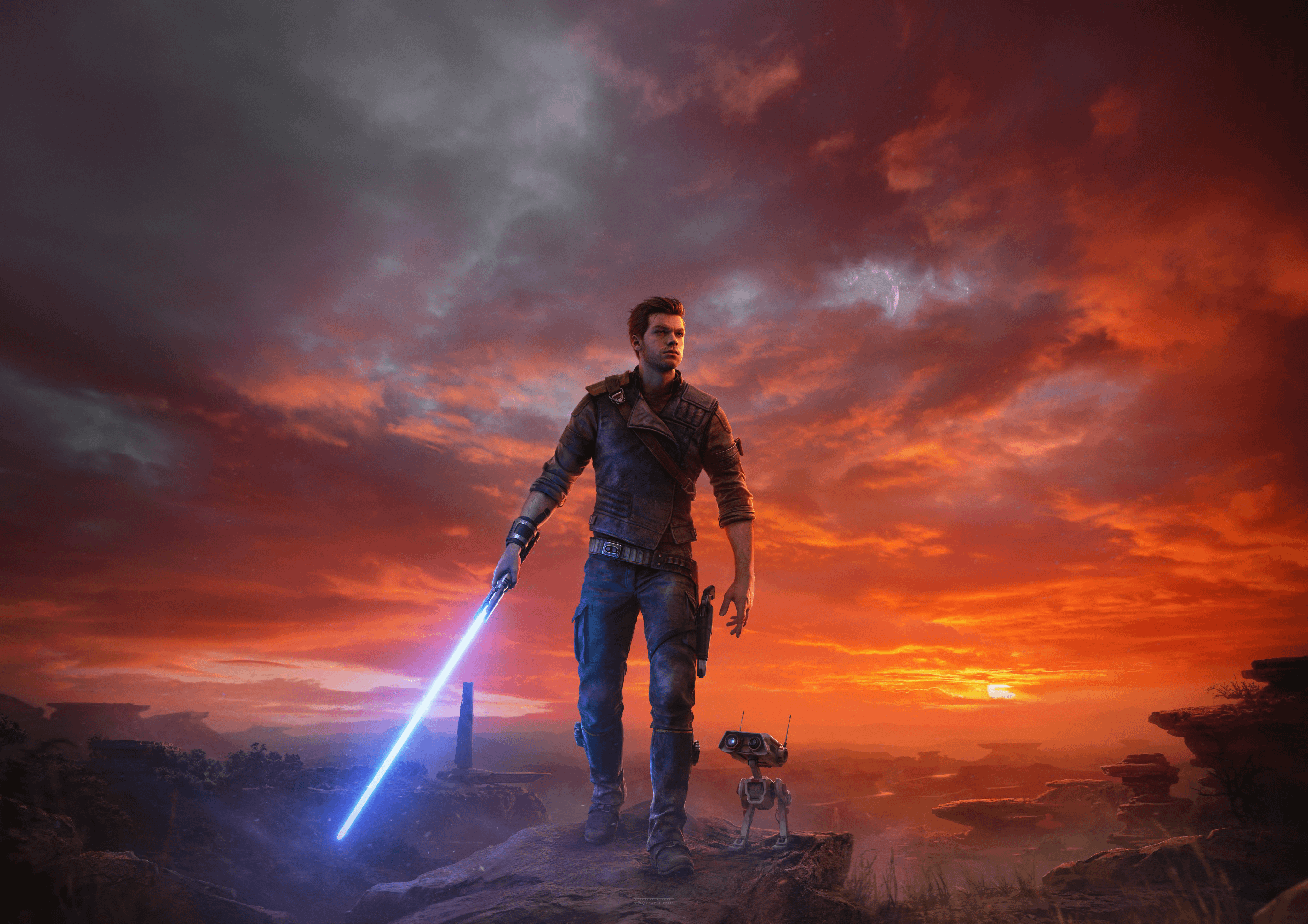 i made desktop & mobile wallpaper versions of the Star Wars Jedi: Survivor poster (download link in the comments, enjoy!)