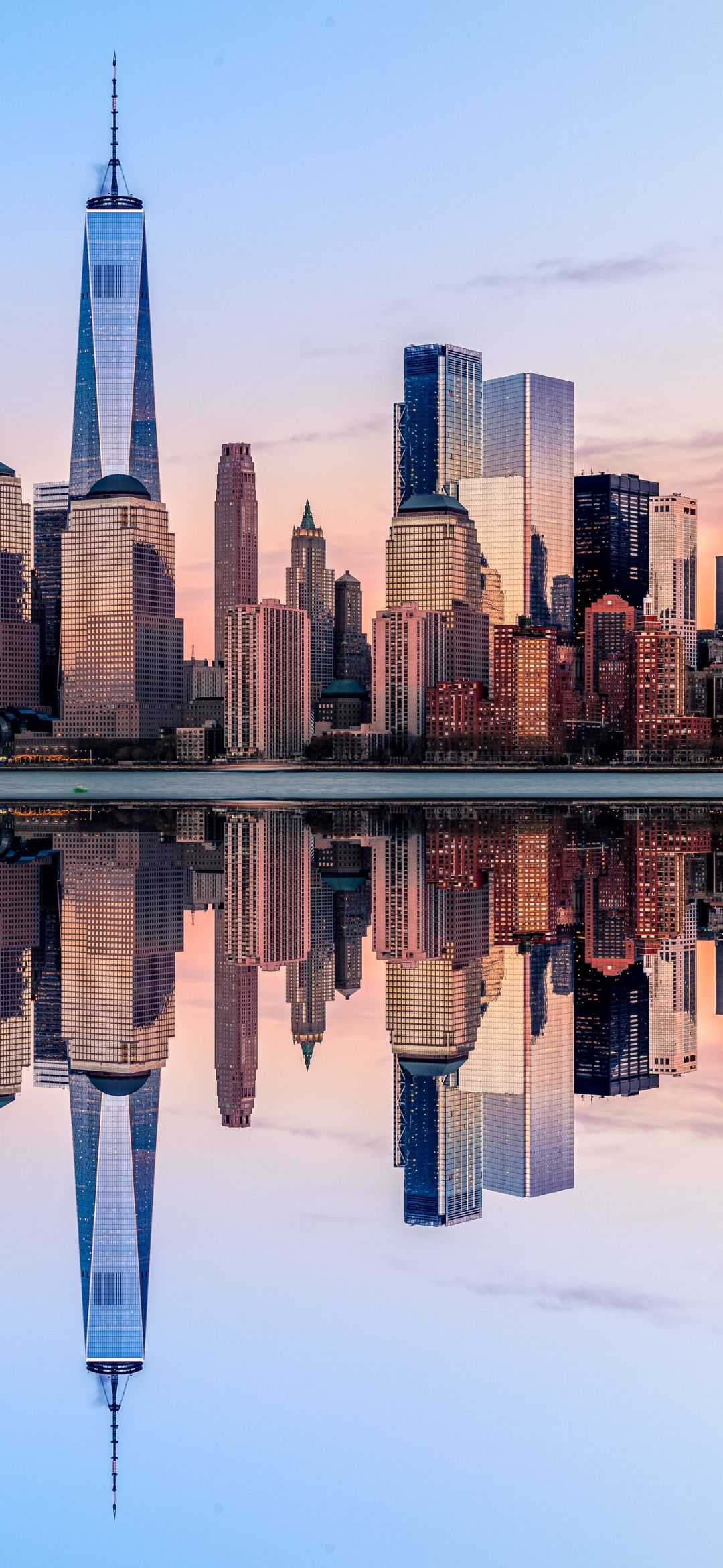 New York City Wallpaper 4K, Panorama, Skyline, Sunset