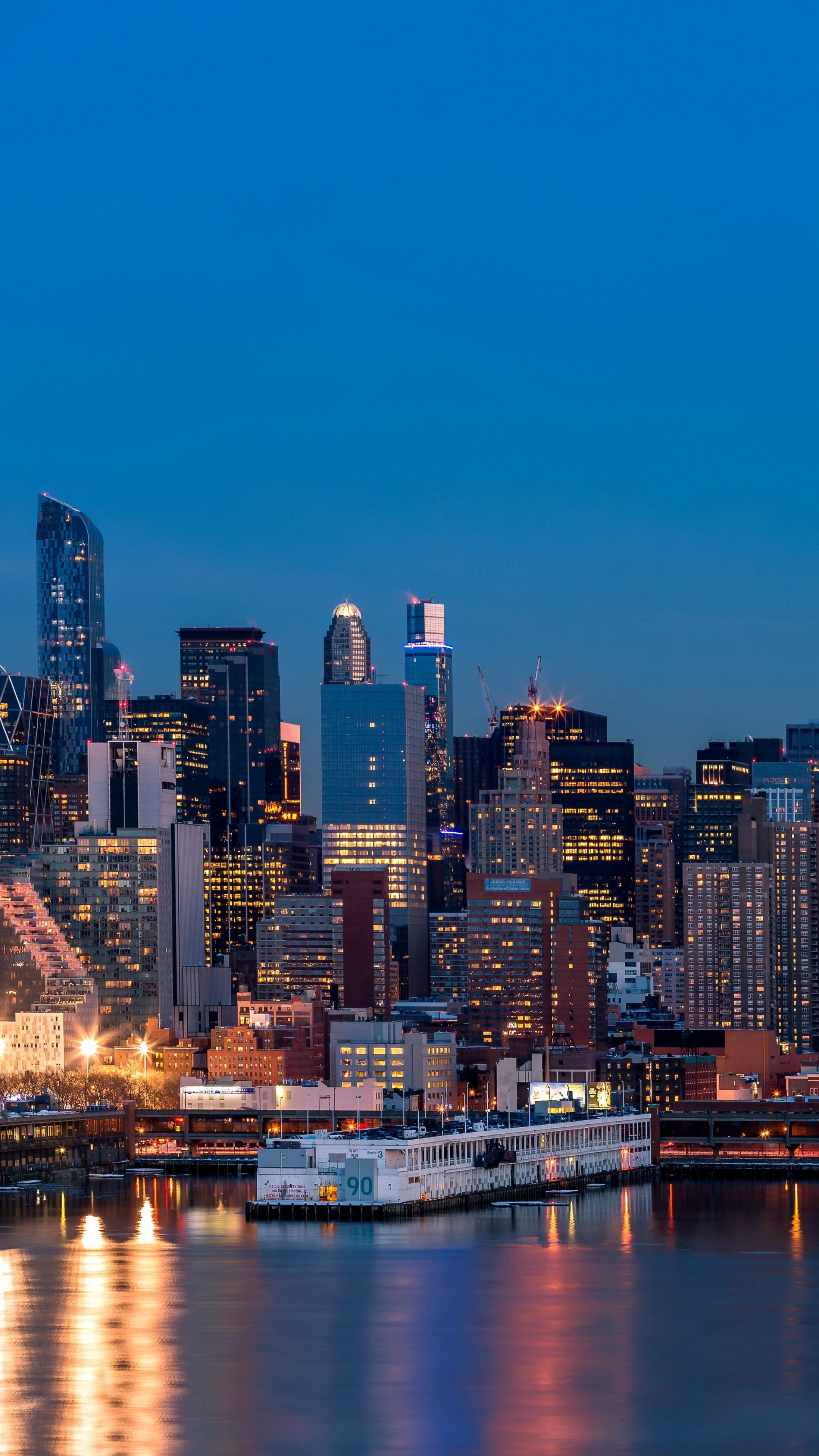 Wallpaper New York, USA, night, lights, skyscrapers, travel, tourism, Architecture