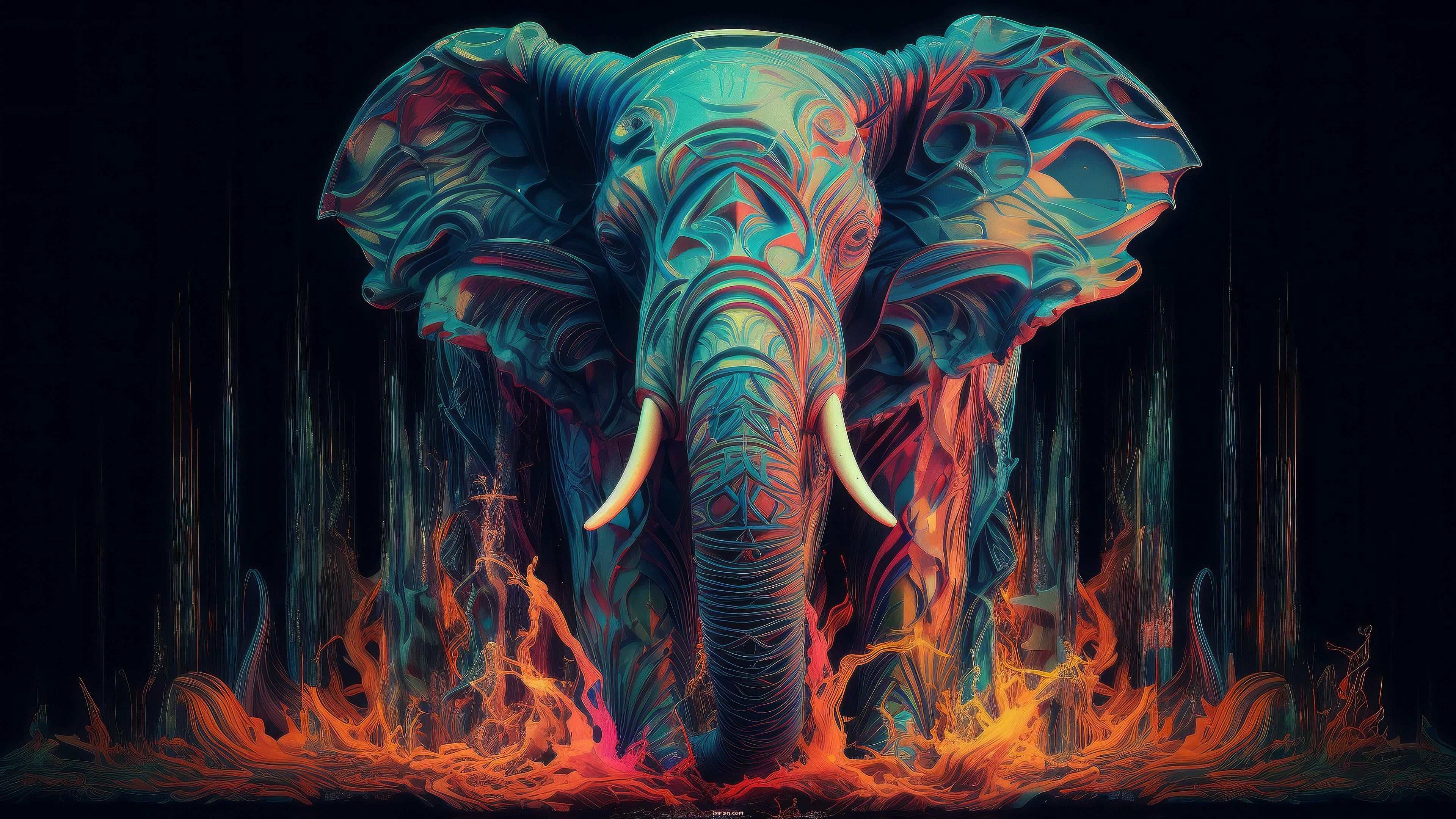 Junglist Elephant 4K {3840x2160} by a.i