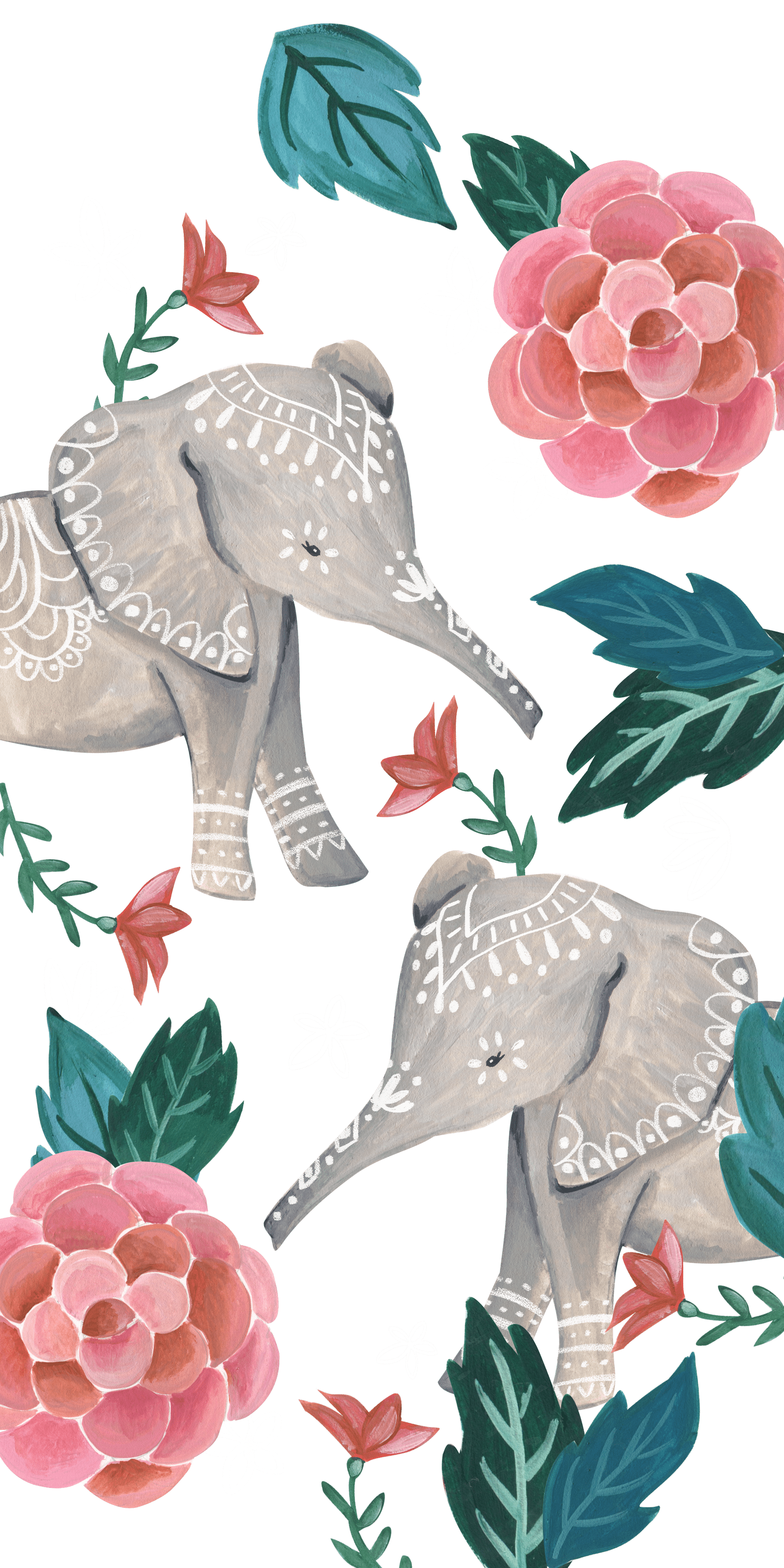 Floral #Elephant. #Casetify #iPhone #Art #Design #Cute. Elephant wallpaper, Elephant art, Elephant print art