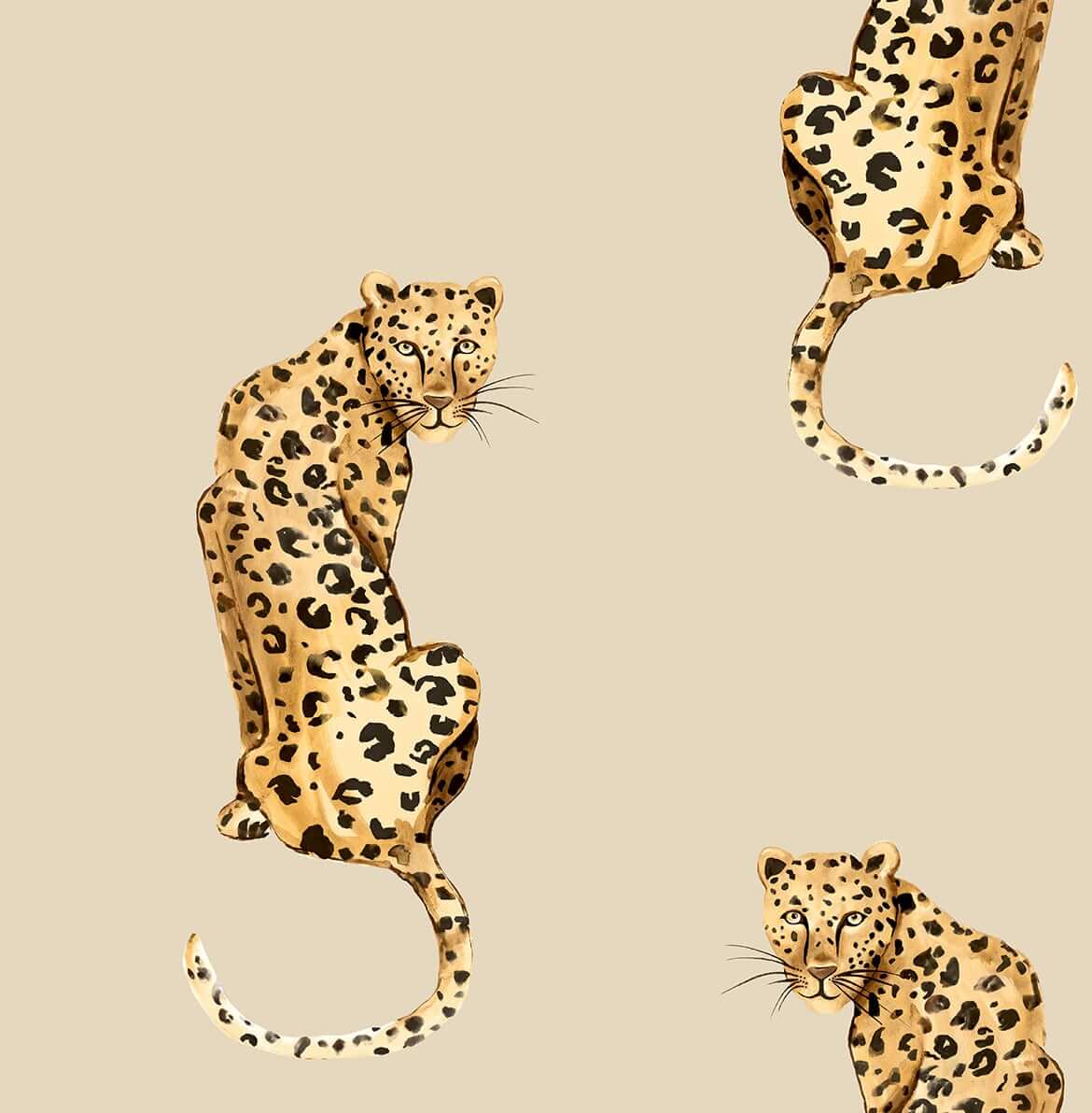 Daisy Bennett Leopard King Peel & Stick Wallpaper Oak