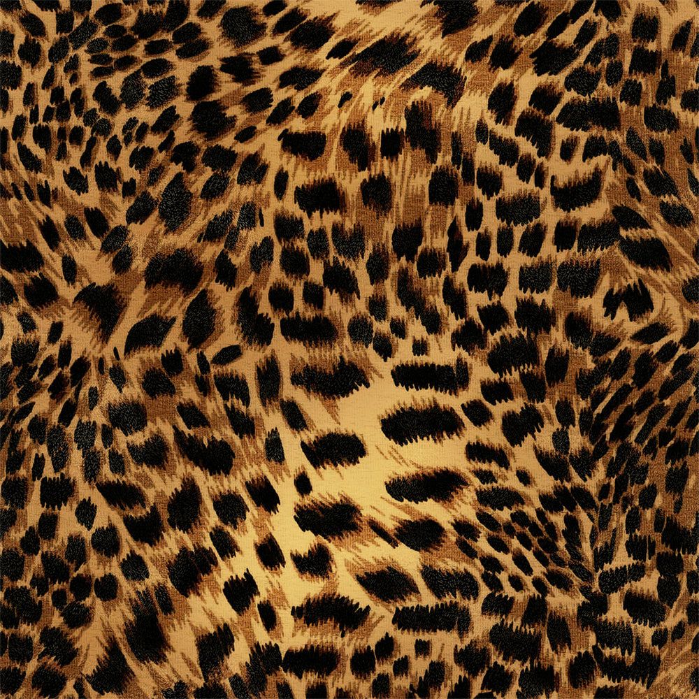 Lady Leopard Wallpaper in Golden Tan and Black