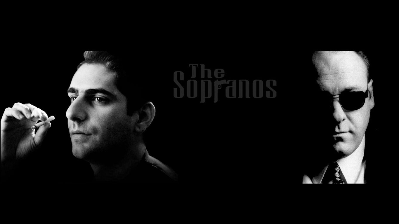 Download wallpaper The series, The Sopranos, Christopher Moltisanti, Tony Soprano, Tony Soprano, Christopher Moltisanti, Family Soprano, The Sopranos, section films in resolution 1366x768