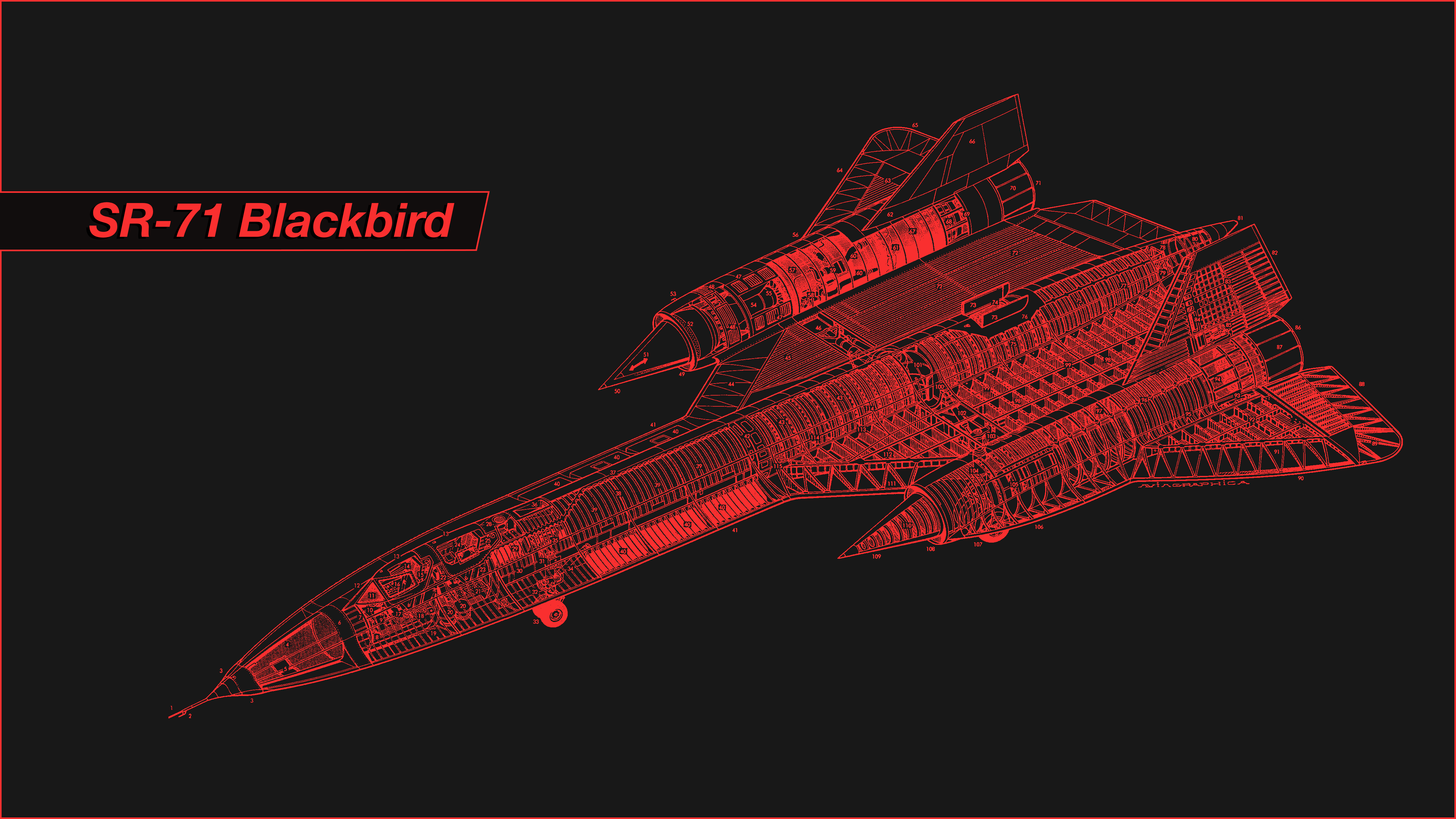 Lockheed SR 71 Blackbird, Blueprints, Minimalism, Simple Background, Red, Engineering, Black Background, Vehicle, Aircraft, Military Aircraft, Military Vehicle, Militaryx2590 Wallpaper