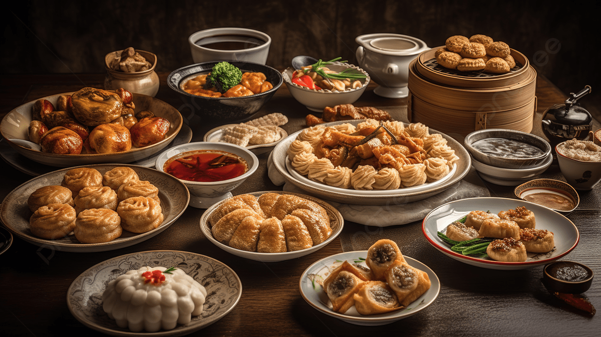 An Array Of Steamed Dumplings Background, Chinese Food Group Delicious Chinese Food Group Photo, HD Photography Photo, Food Background Image And Wallpaper for Free Download