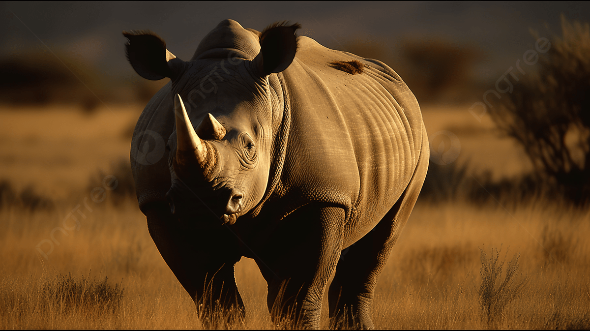 White Rhino Walkingss While Sunsets Background, Rhinoceros Picture Background Image And Wallpaper for Free Download