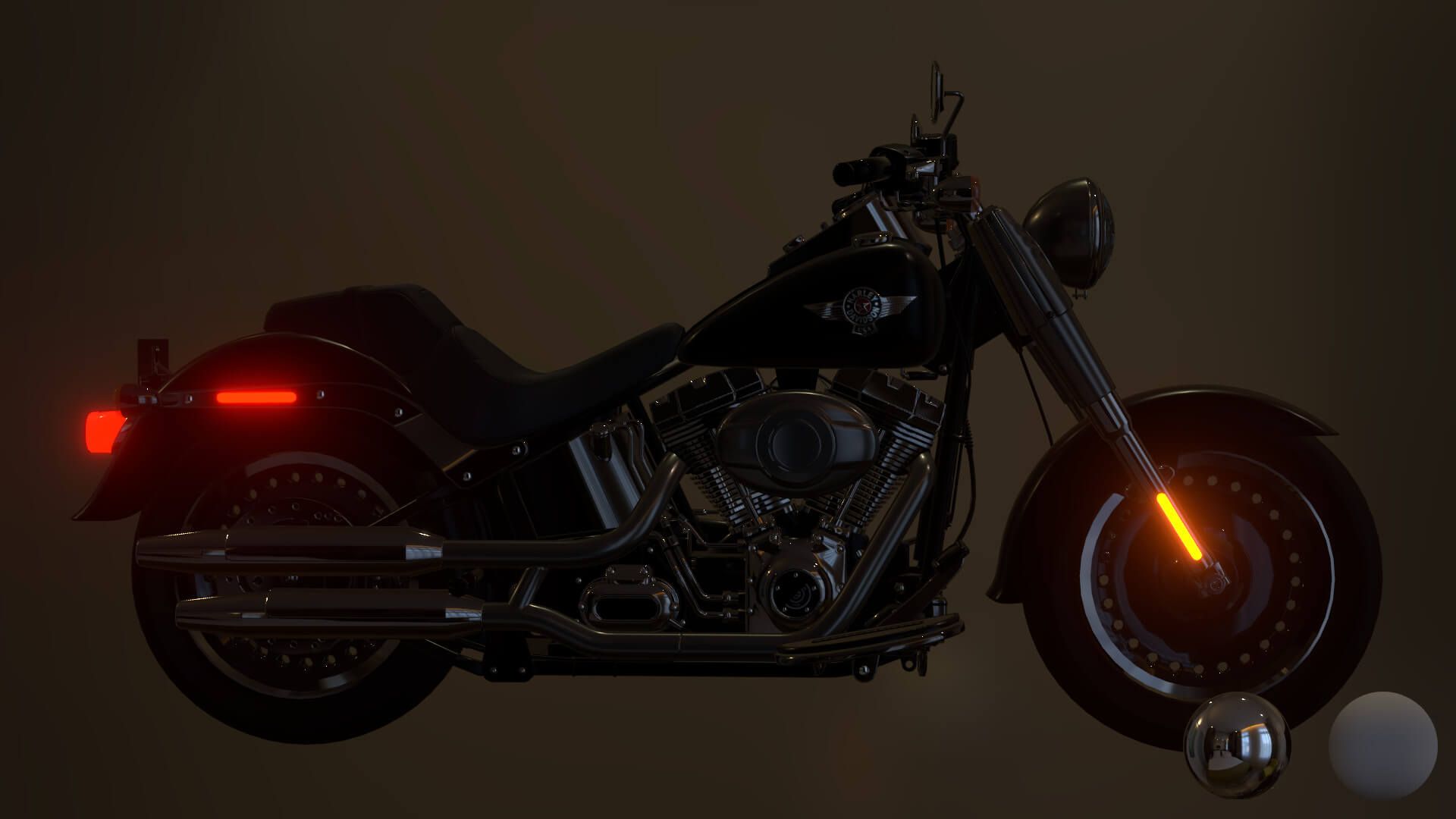 Harley D Fat Boy 2010 3D Model