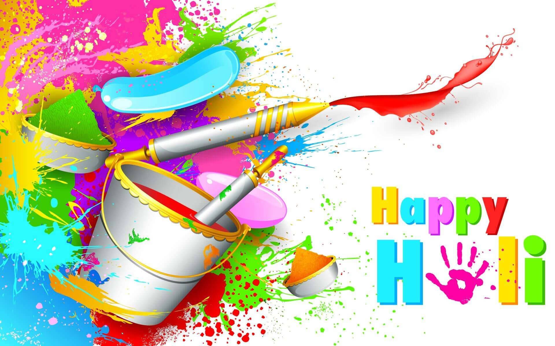 Download Colorful Paint Happy Holi HD Wallpaper