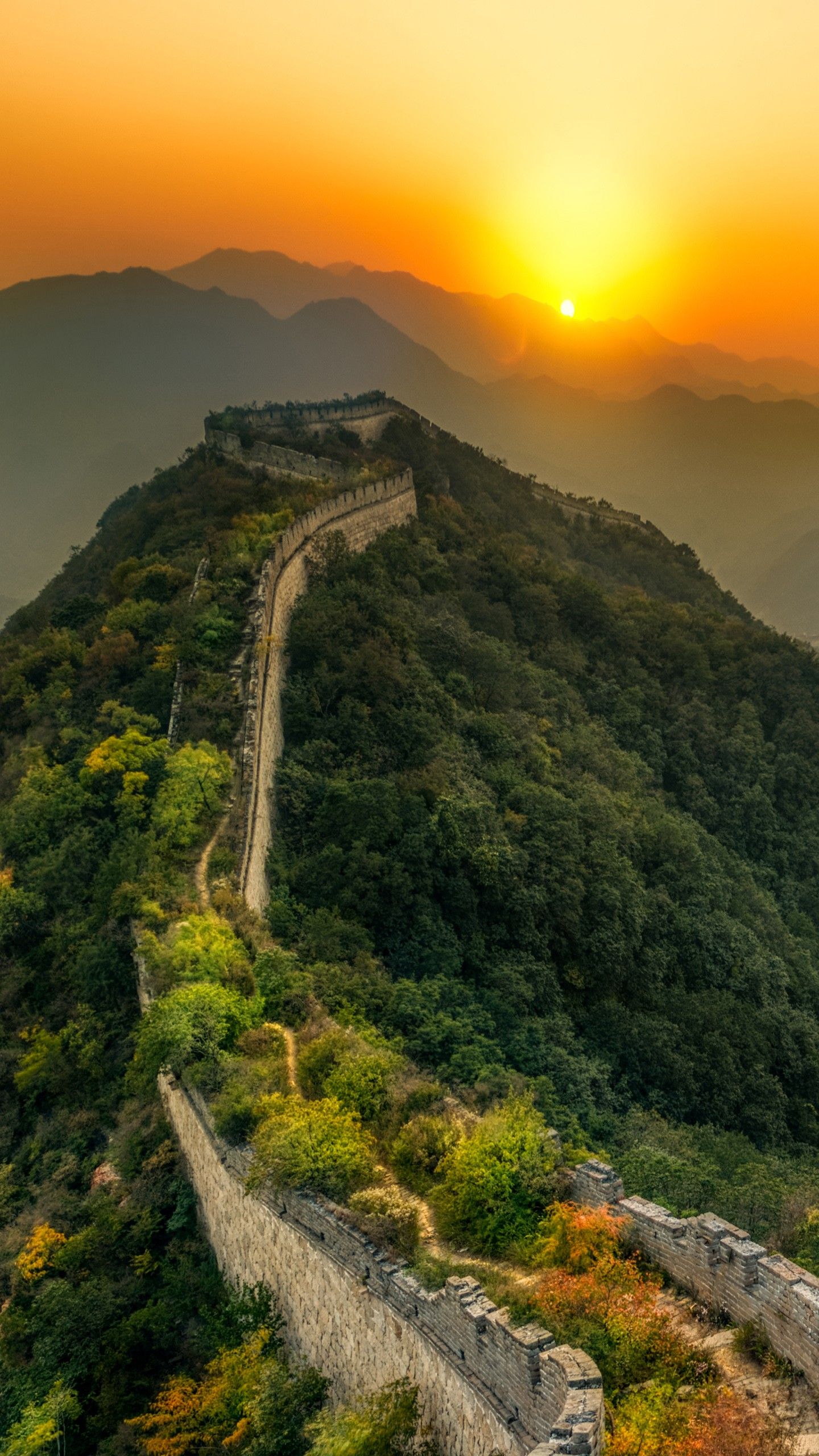 Great Wall of China Sunset 5K Wallpaper