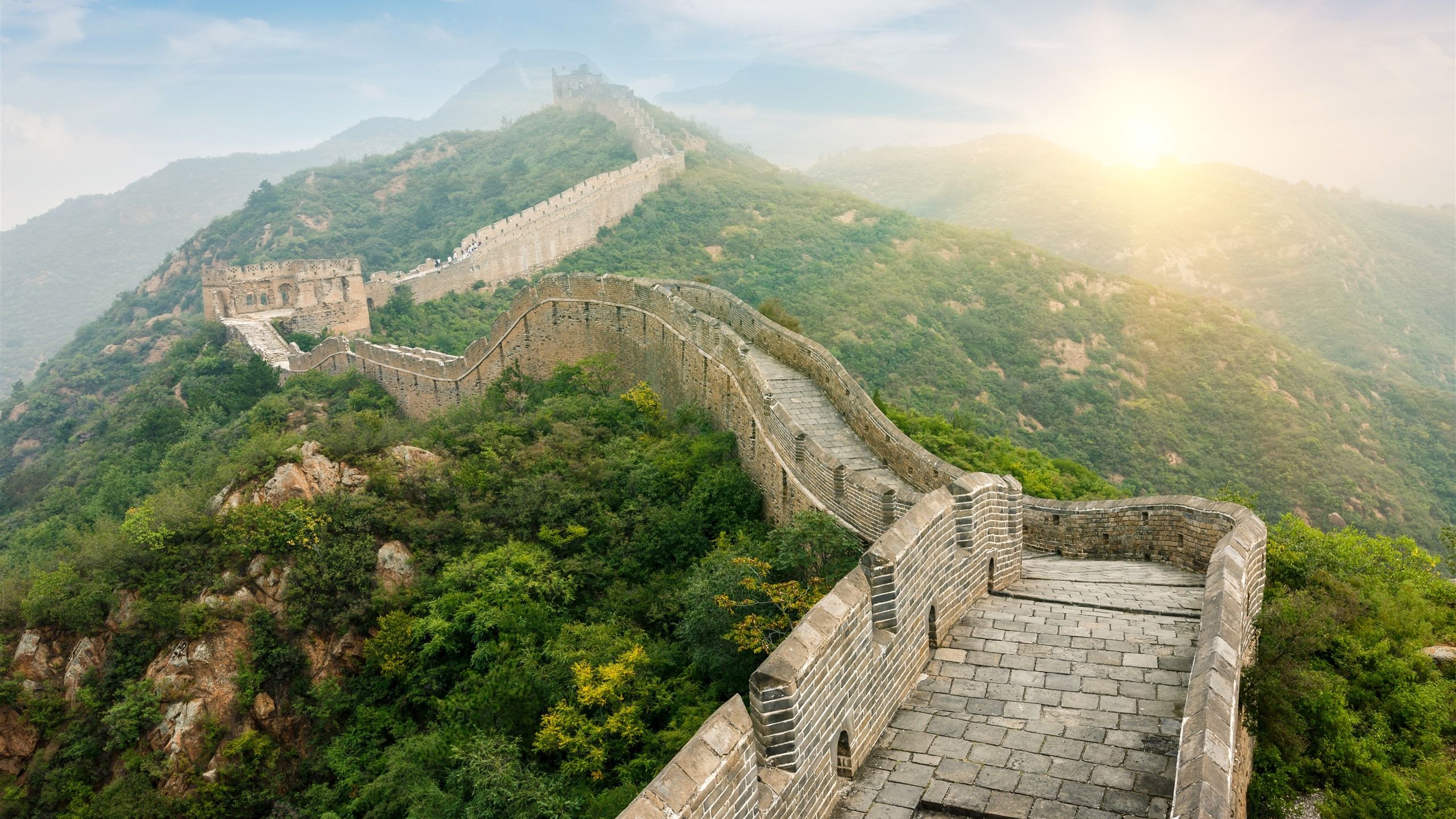 Travel to China The Great Wall sunrise wallpaperx1440