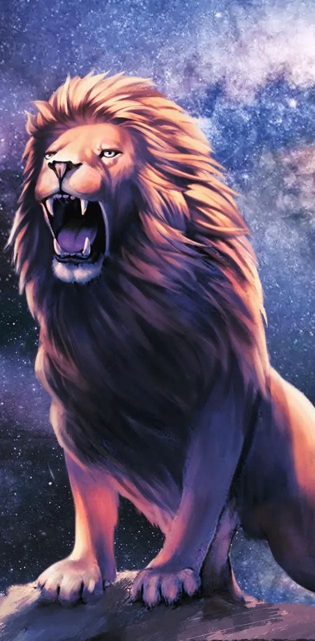 Roaring Galaxy Lion wallpaper - lion