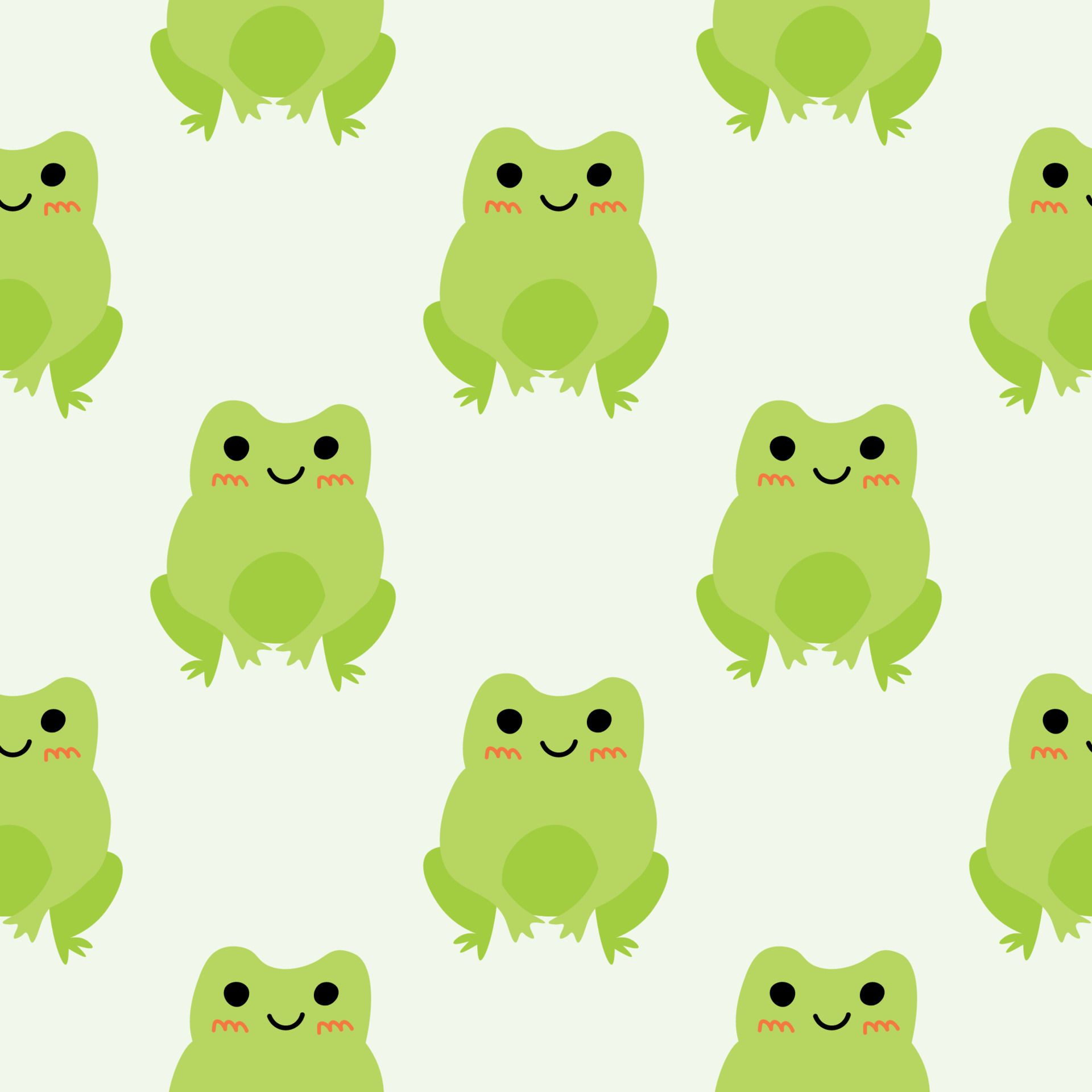 Cute cartoon frogs. Enamored green toads. Vector animal characters seamless pattern of amphibian toad drawing.Childish design for baby clothes, bedding, textiles, print, wallpaper