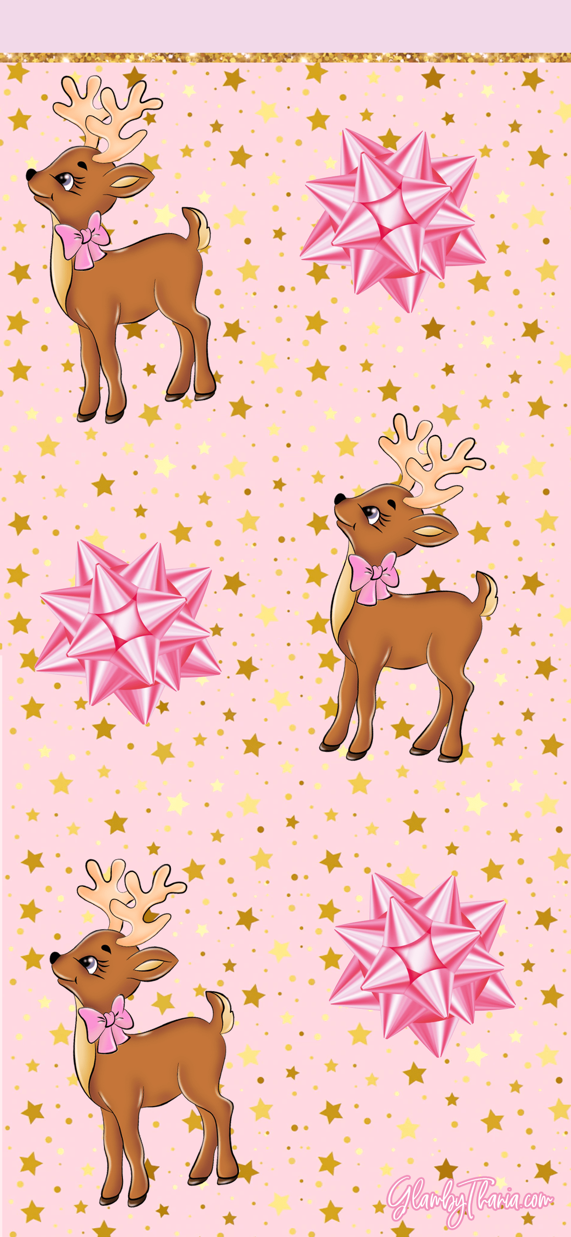 Pink The Season Christmas Phone Wallpaper