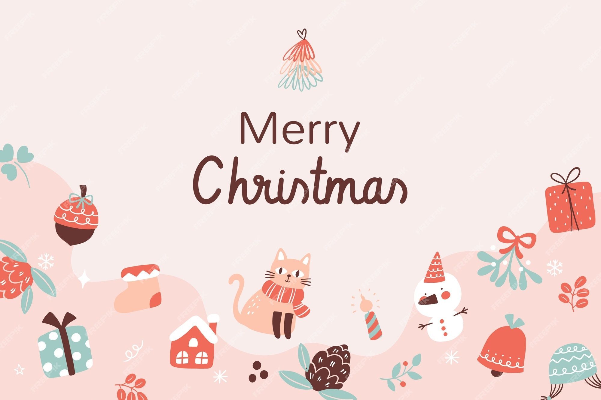 Cute Christmas Background Image