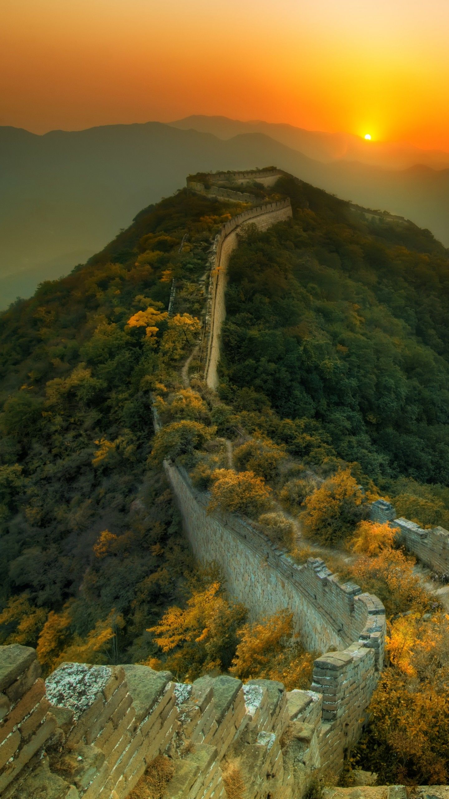 Wallpaper Great Wall of China, travel, tourism, sunset, Travel