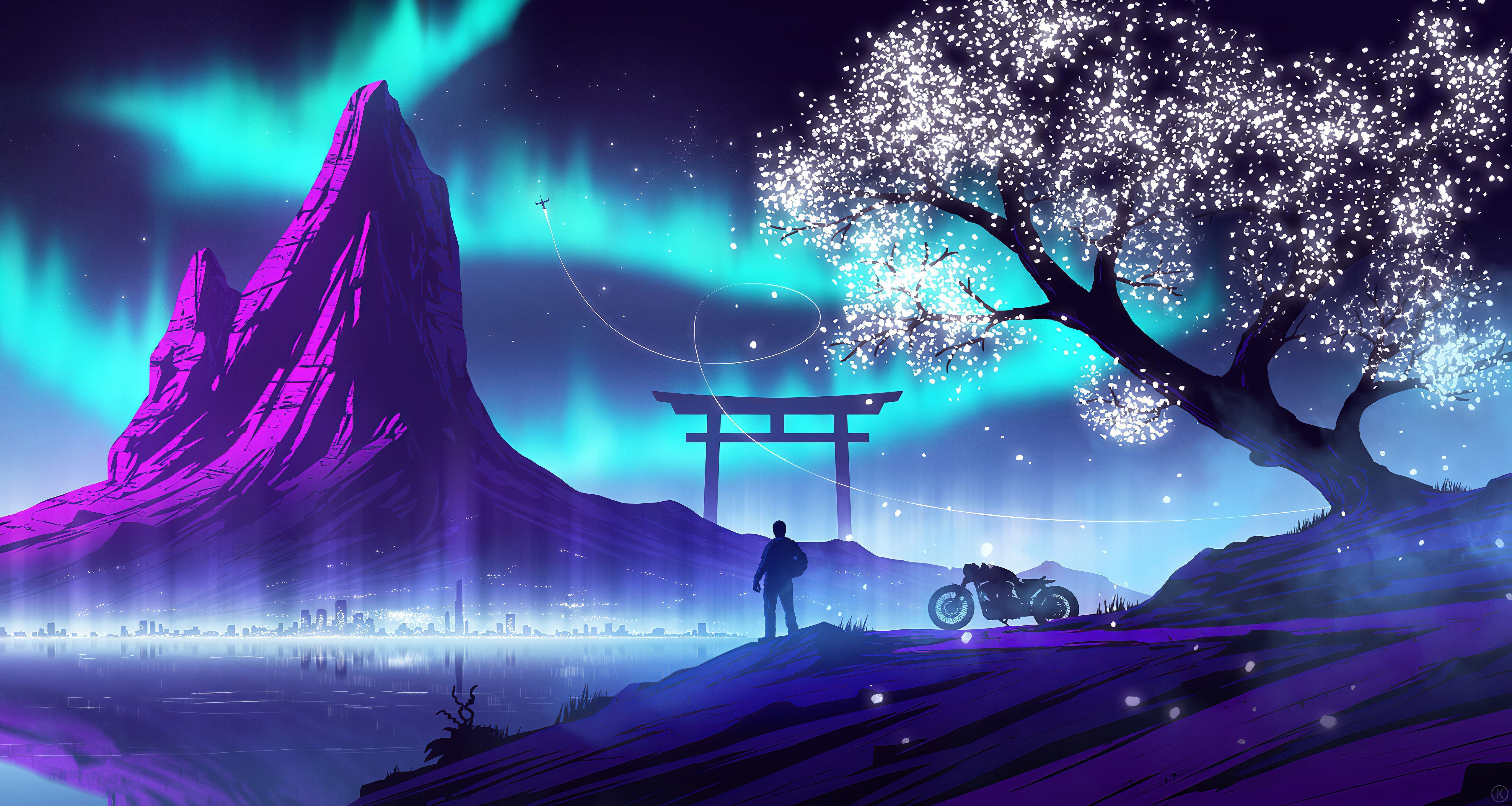 Wallpaper Synthwave, Digital Art, Painting, Atmosphere, World, Background Free Image