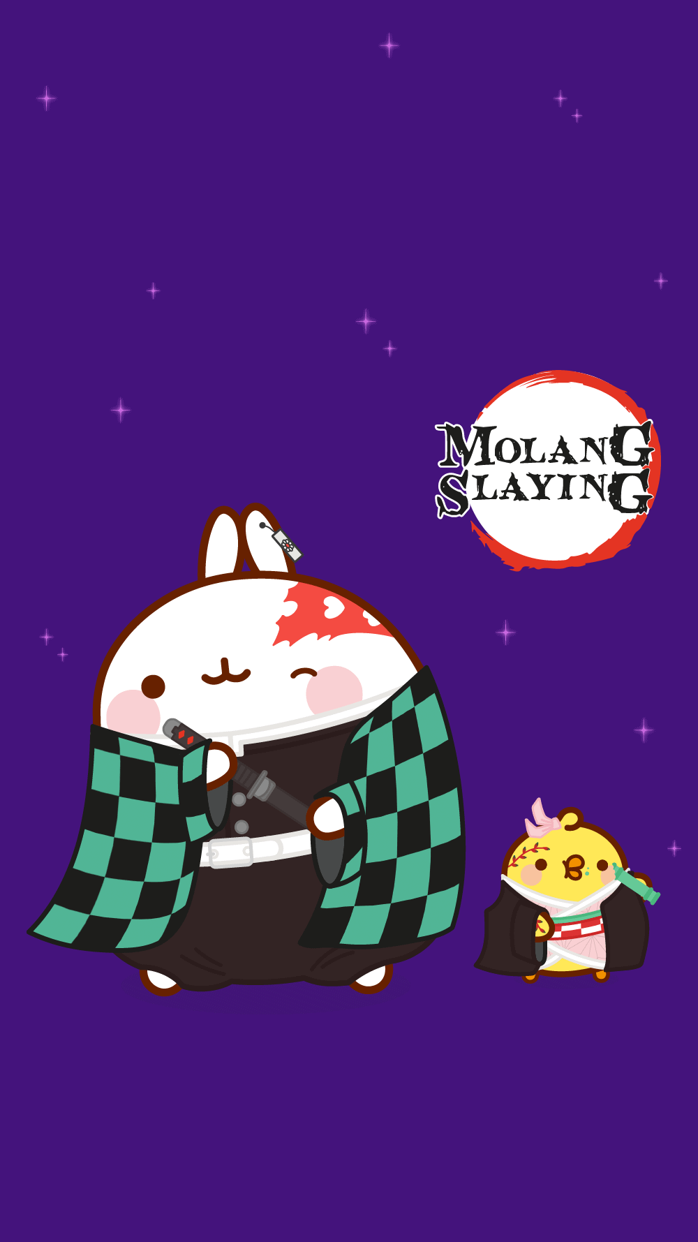 Molang Parody Wallpaper: Demon Slayer Wallpaper of Molang