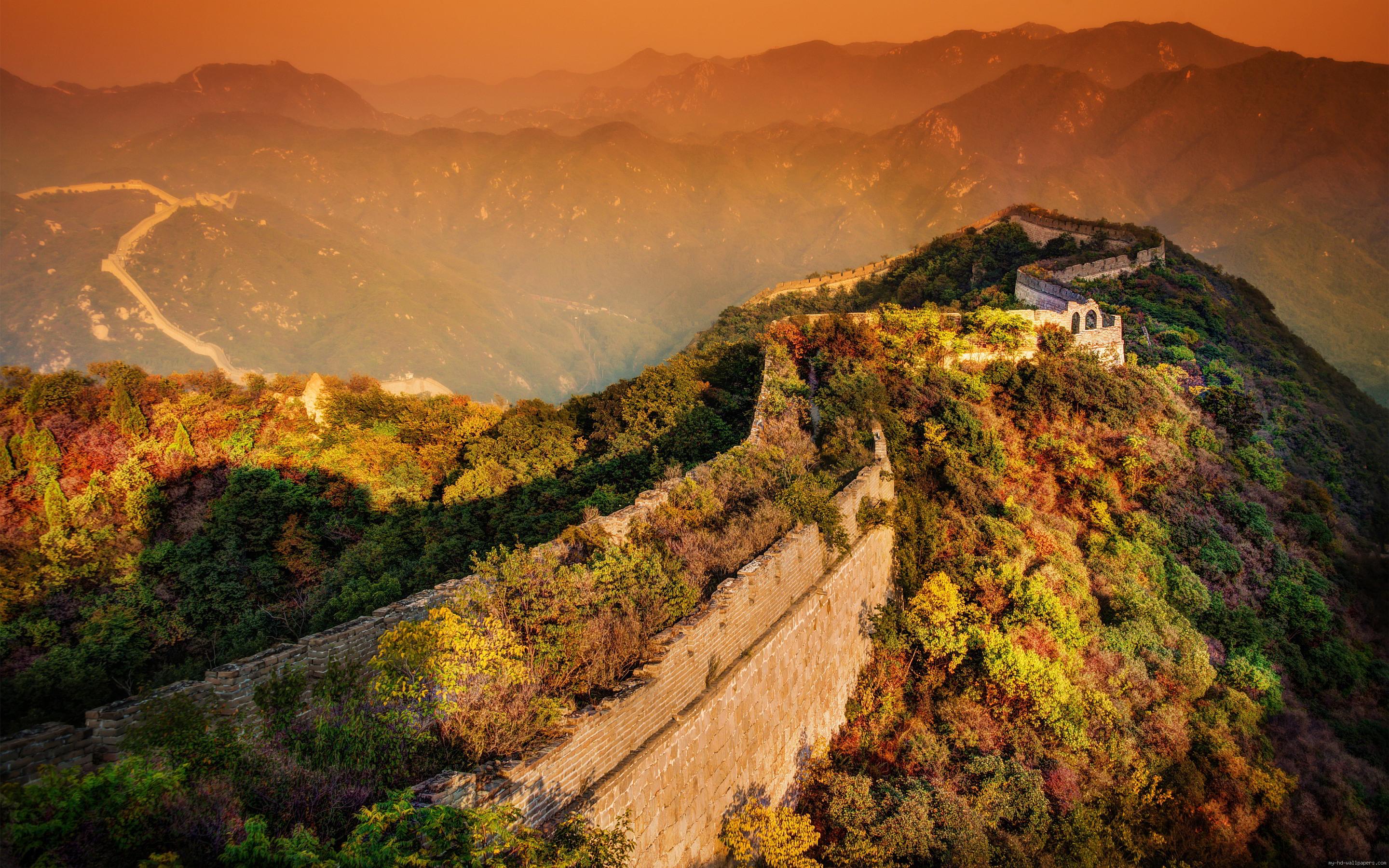 Great wall of China at dawn wallpaper. travel and world