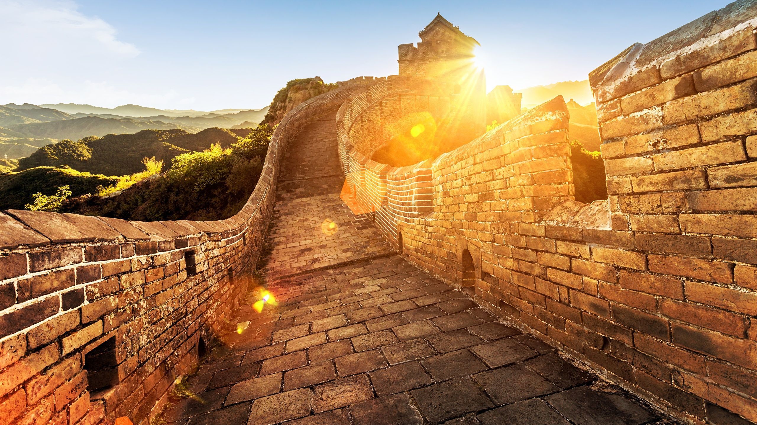 Desktop Wallpaper Nature The Great Wall of China Fence 2560x1440