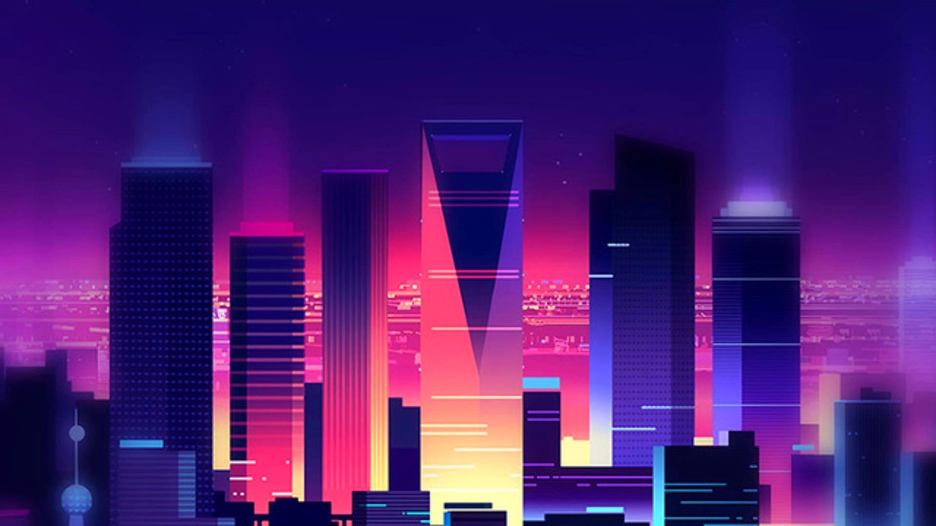 Cyberpunk Synthwave Wallpaper Free Cyberpunk Synthwave Background - synthwave