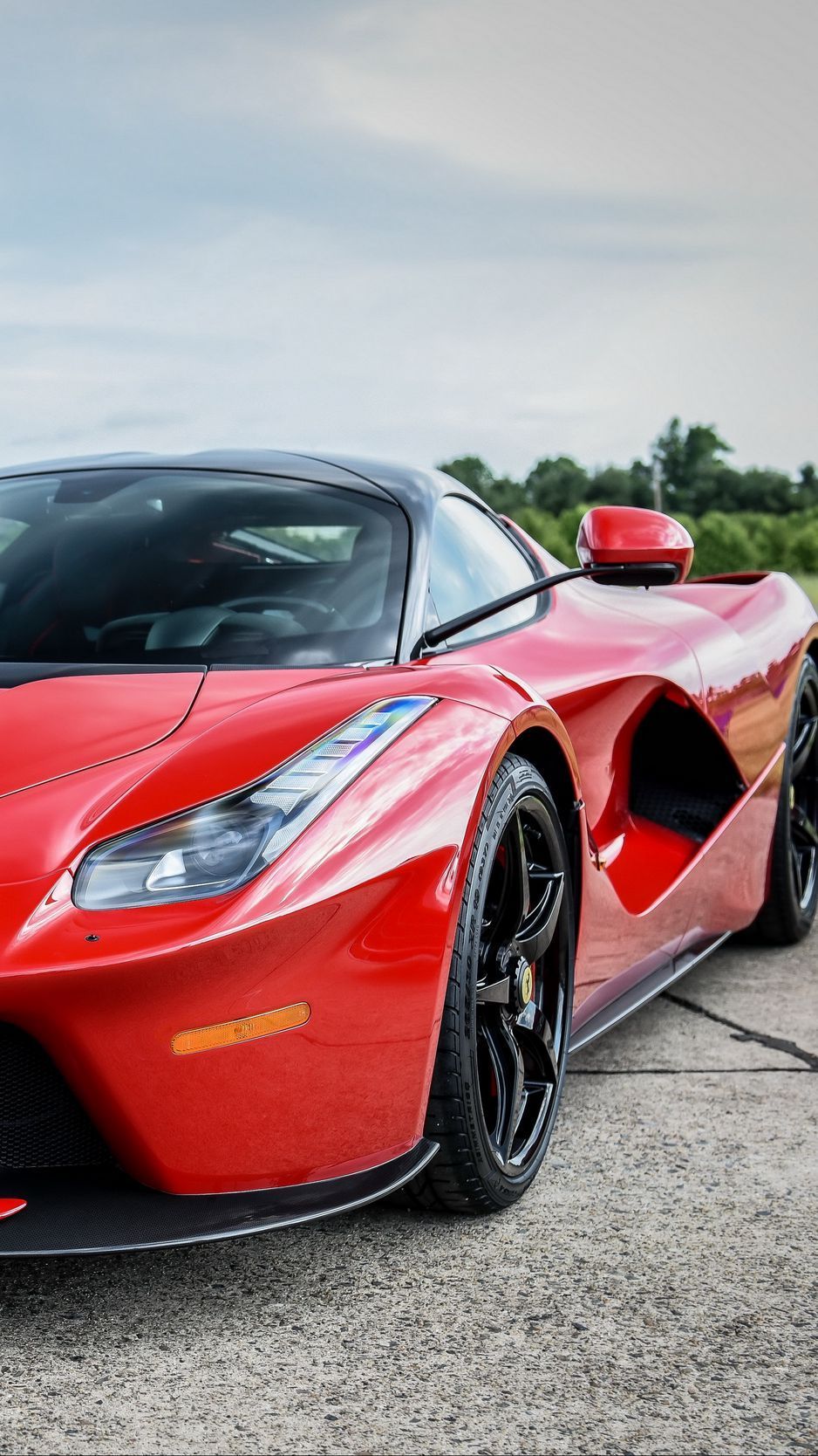 Download Wallpaper 938x1668 Ferrari, Laferrari, Red, Front View Iphone 8 7 6s 6 For Parallax HD Background