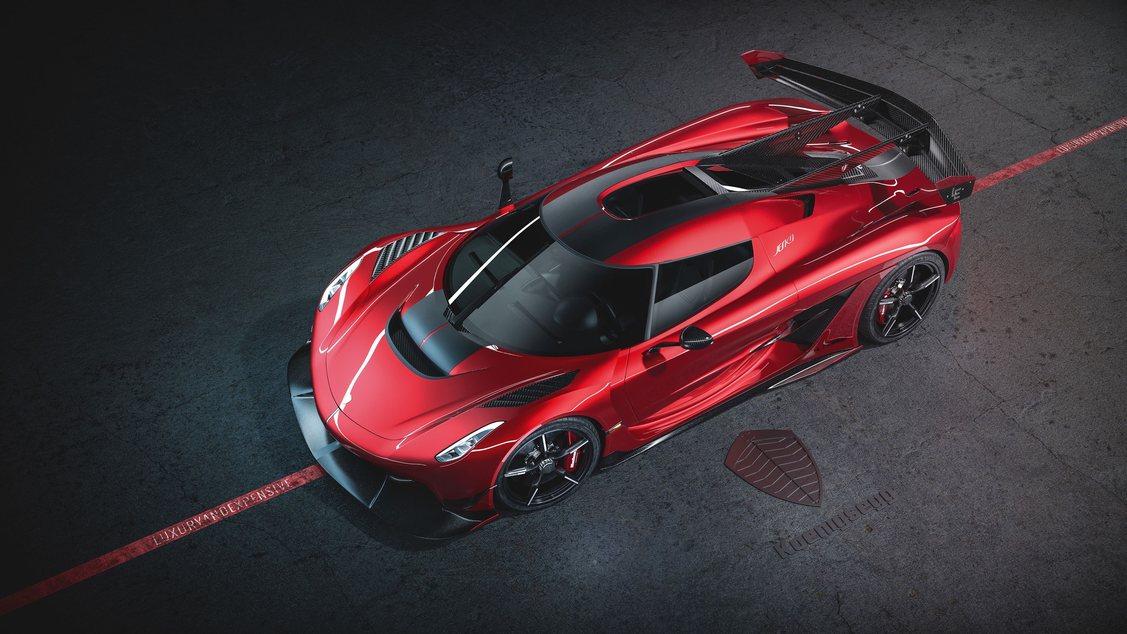 Koenigsegg Jesko Cherry Red Edition 10 TI UHD 4K Wallpaper