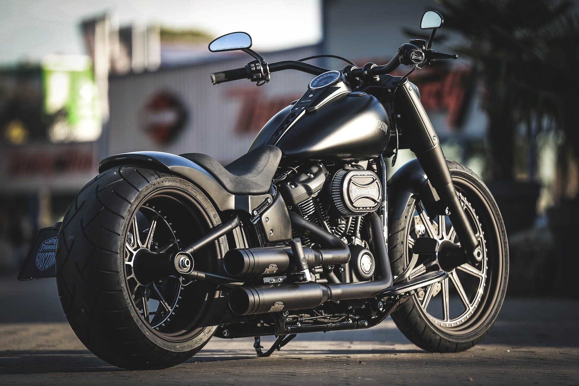 Dark Dude Customized Thunderbike Harley Davidson Fat Boy By Ben Ott