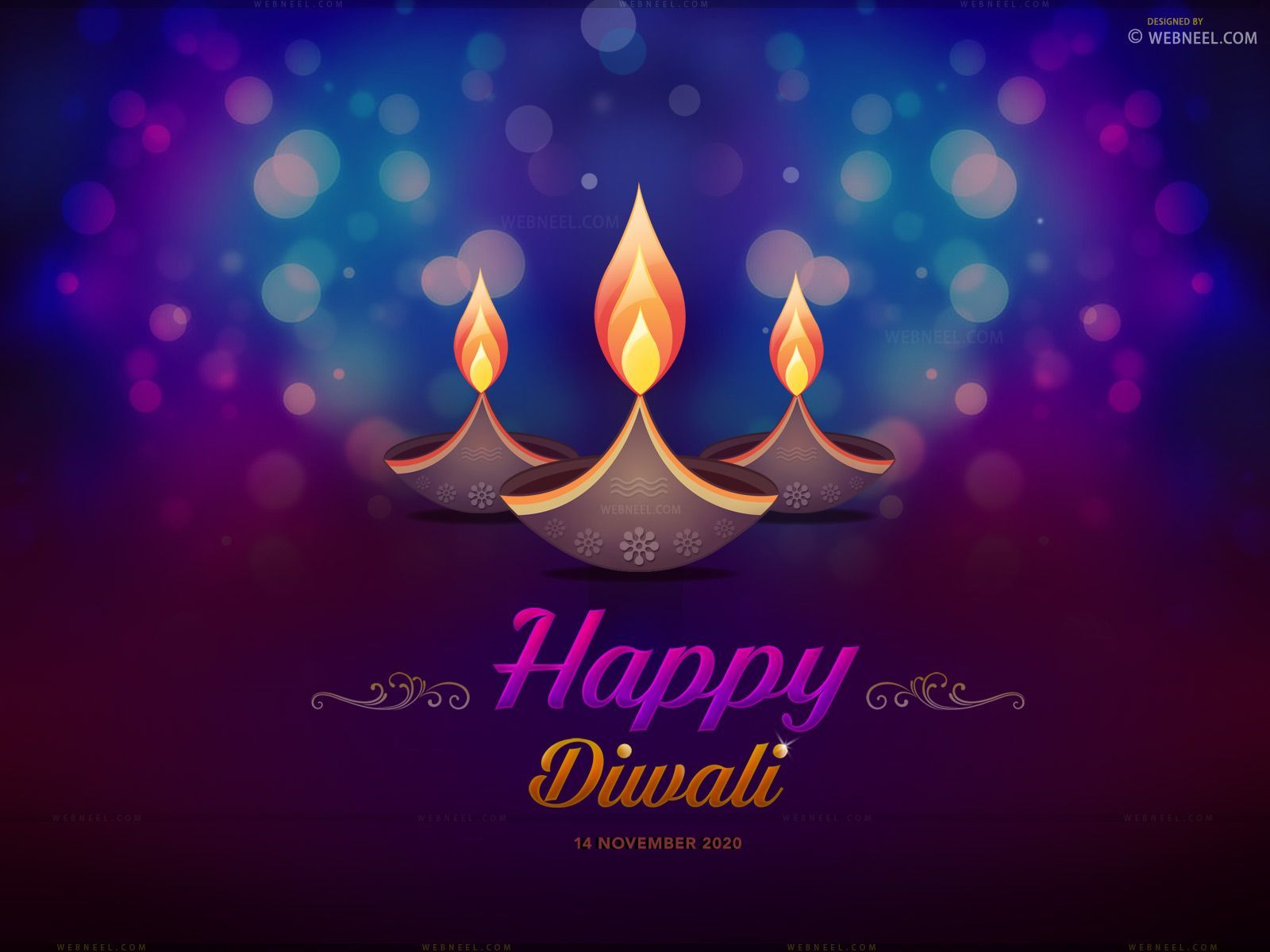 Beautiful Diwali Wallpaper for your Desktop Background HD