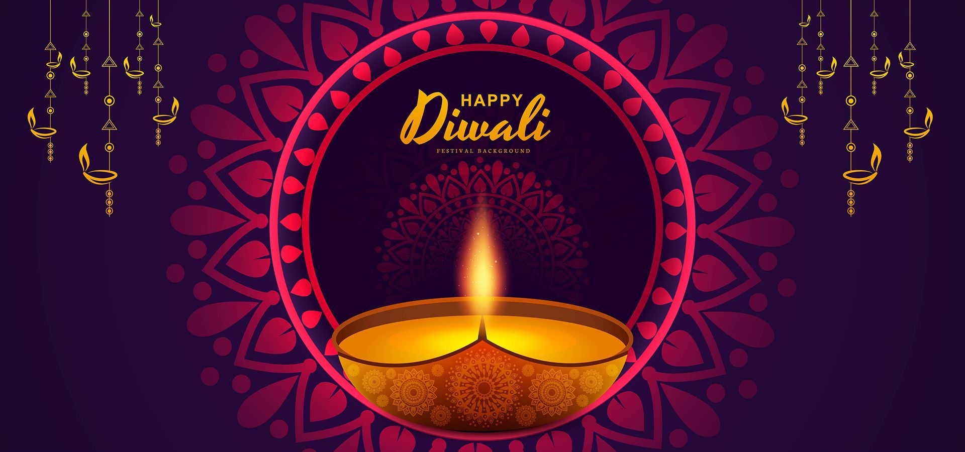 Happy Diwali wallpaper design template creative background