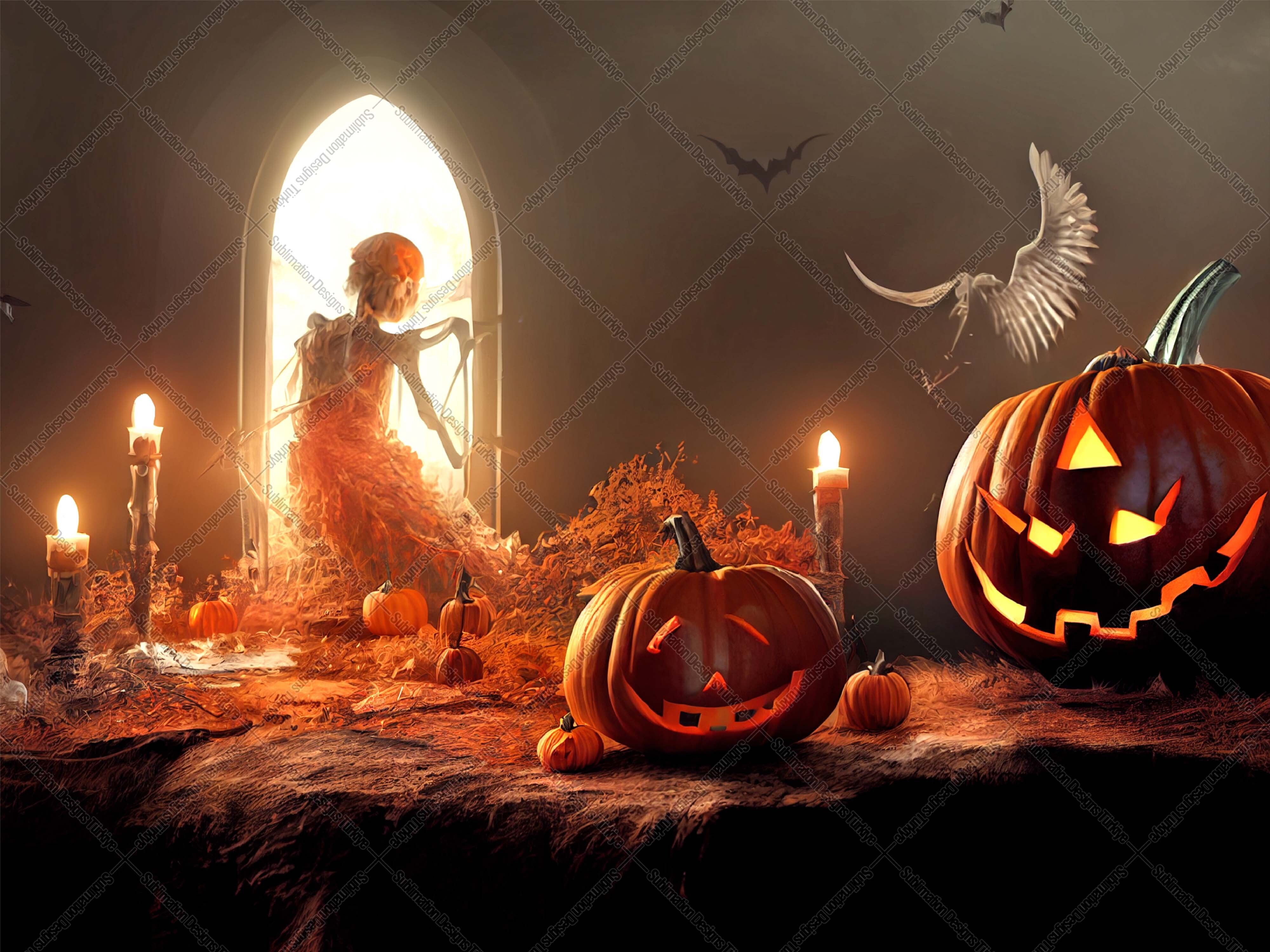 Halloween Background Wallpaper Graphic by sublimation.designs.tr · Creative Fabrica