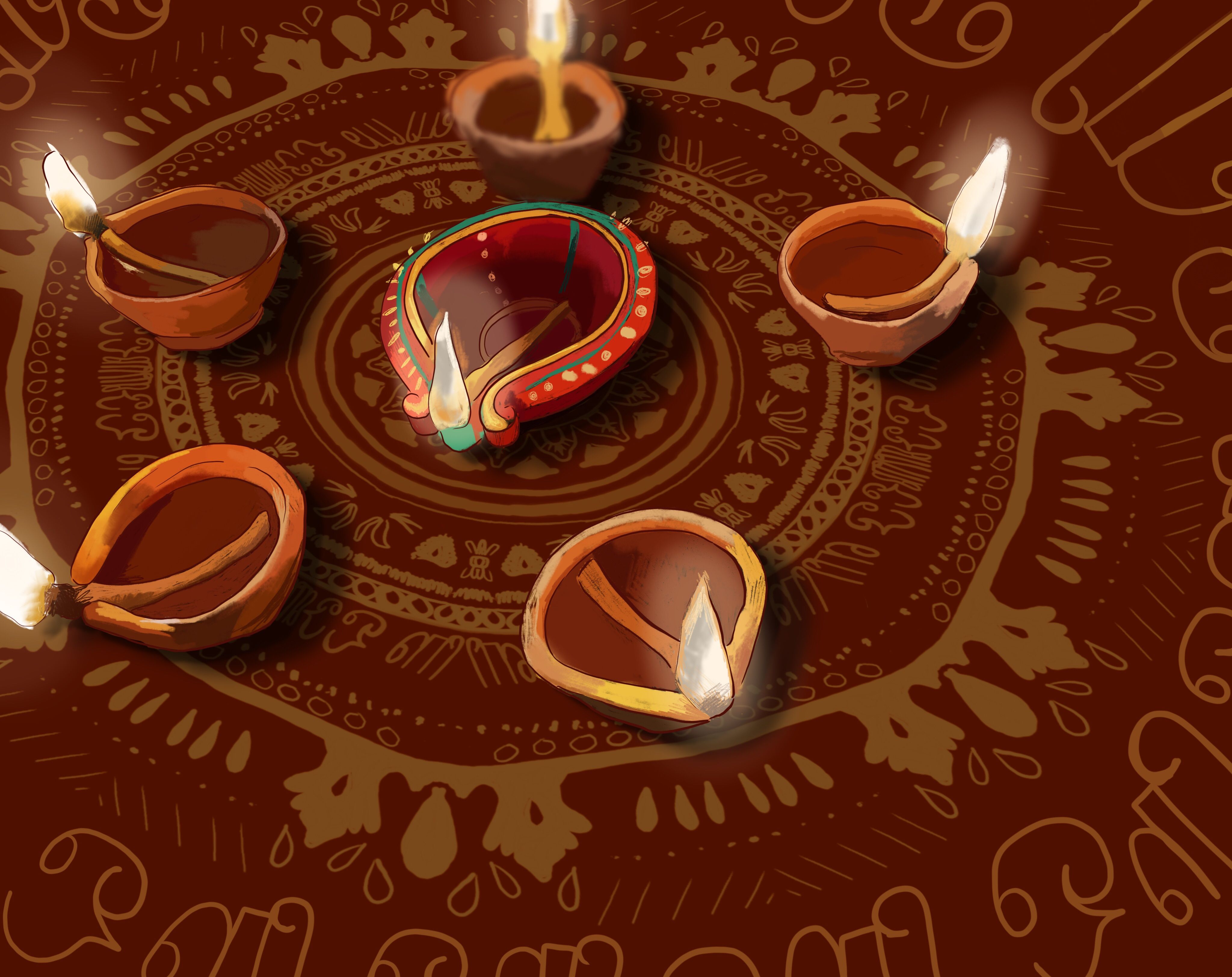 Religious Diwali 4k Ultra HD Wallpaper