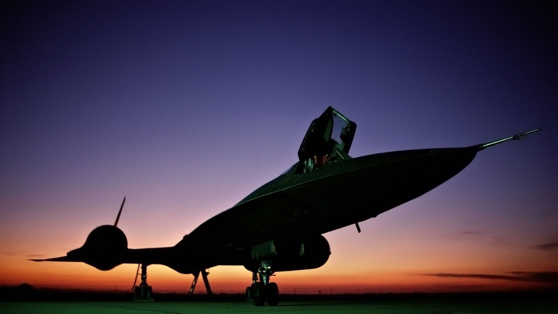 Wallpaper / sea, 1080P, nature, night, sunset, copy space, air vehicle, purple, flying, sky, lockheed sr 71 blackbird, beauty in nature, silhouette, transportation free download