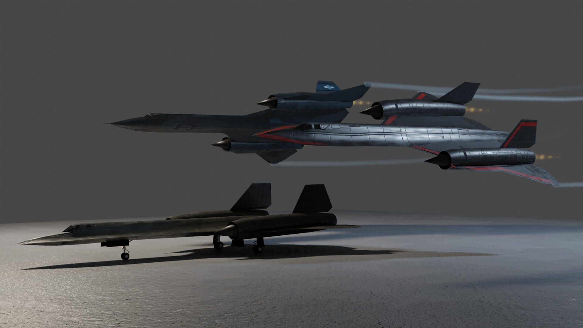 Lockheed SR 71 Blackbird Military Jet 3D Model