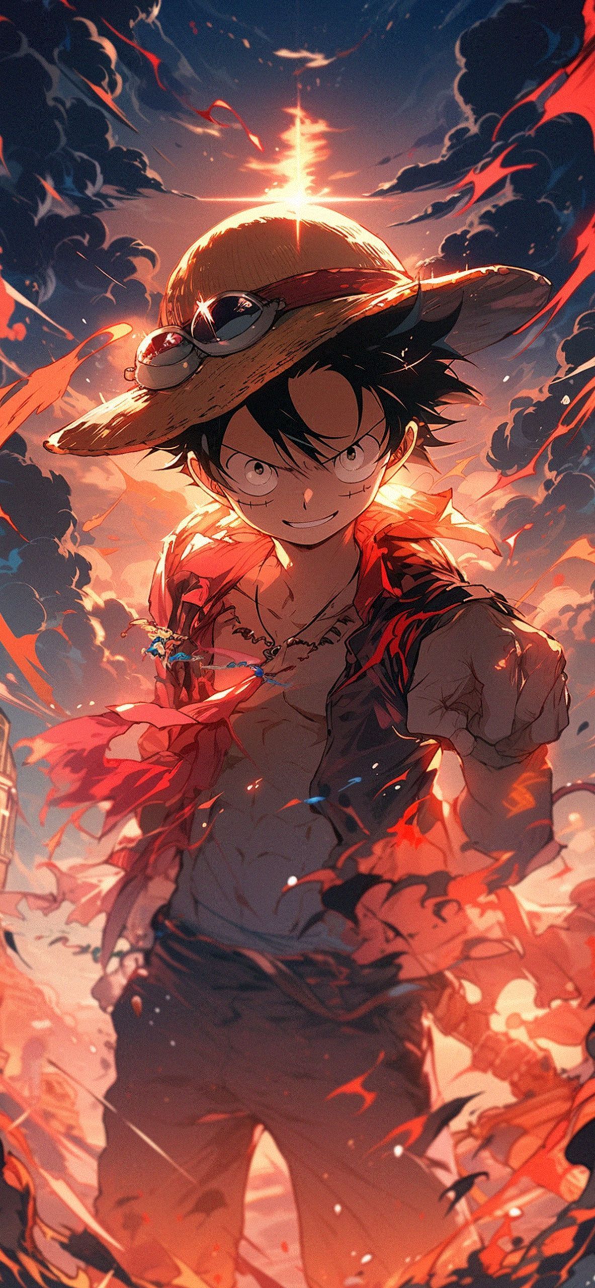 One Piece D. Luffy Anime Wallpaper Wallpaper for iPhone