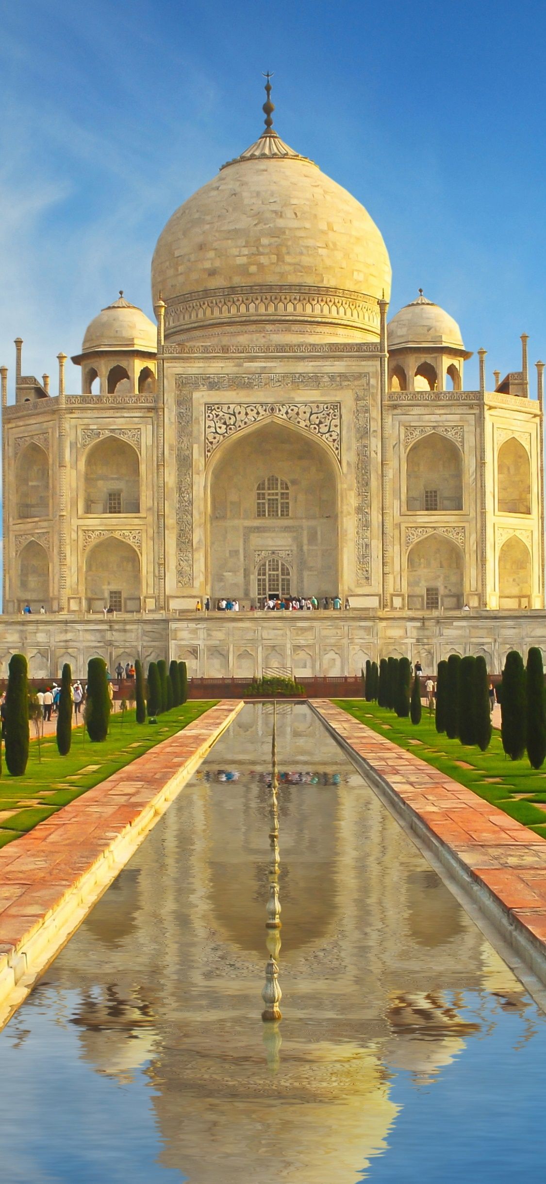 Wallpaper / Man Made Taj Mahal Phone Wallpaper, Building, India, Reflection, Dome, Monument, 1125x2436 free download