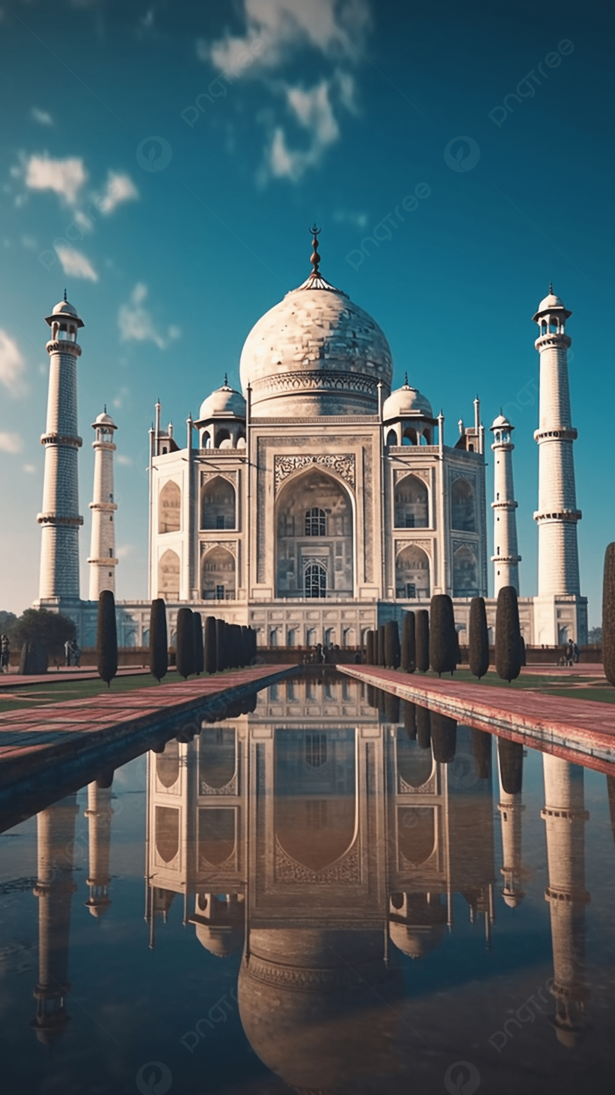 Taj Mahal Architectural Culture Landmark Background Wallpaper Image For Free Download