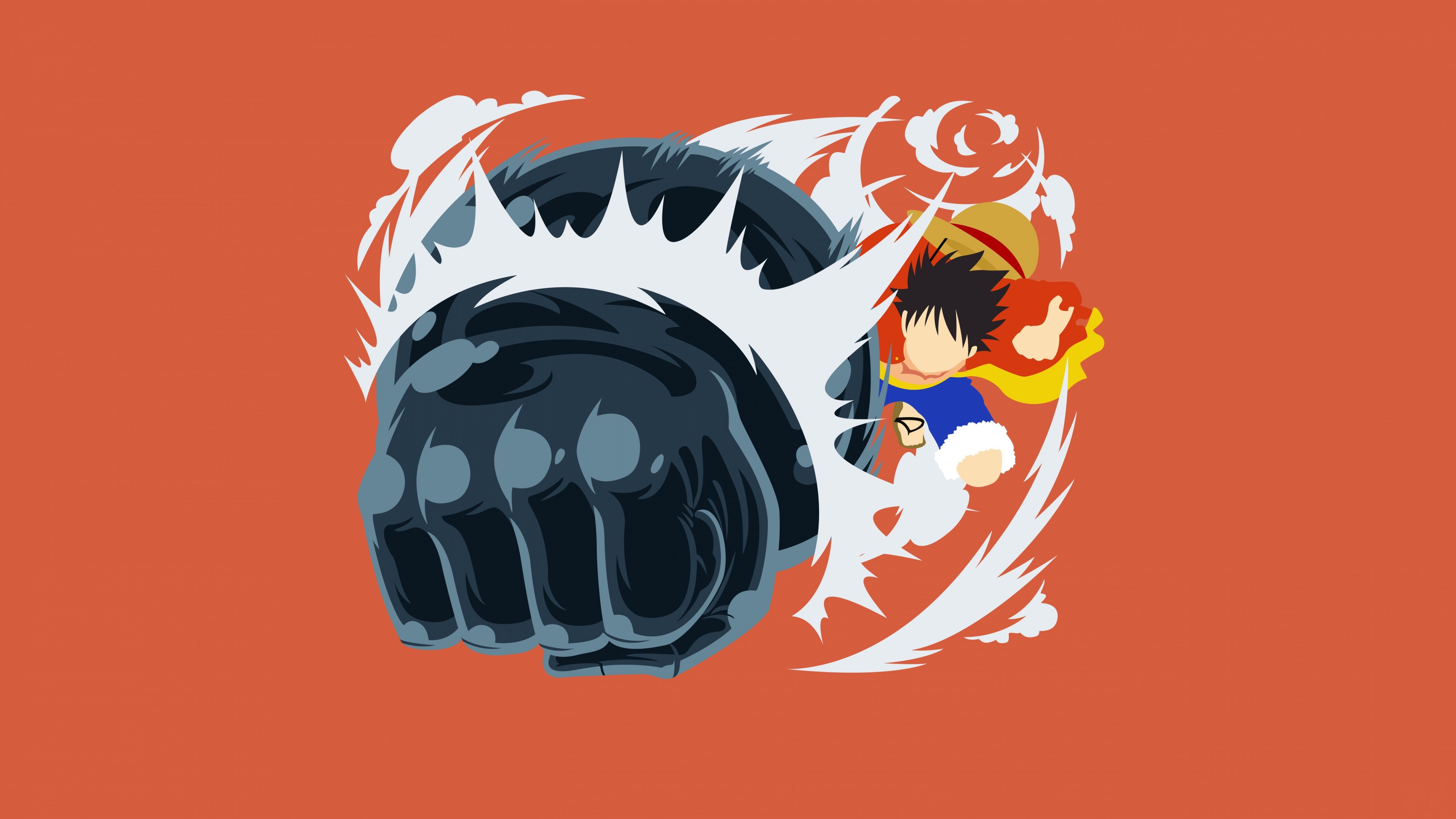 Monkey D. Luffy Wallpaper 4K, Fist, One Piece