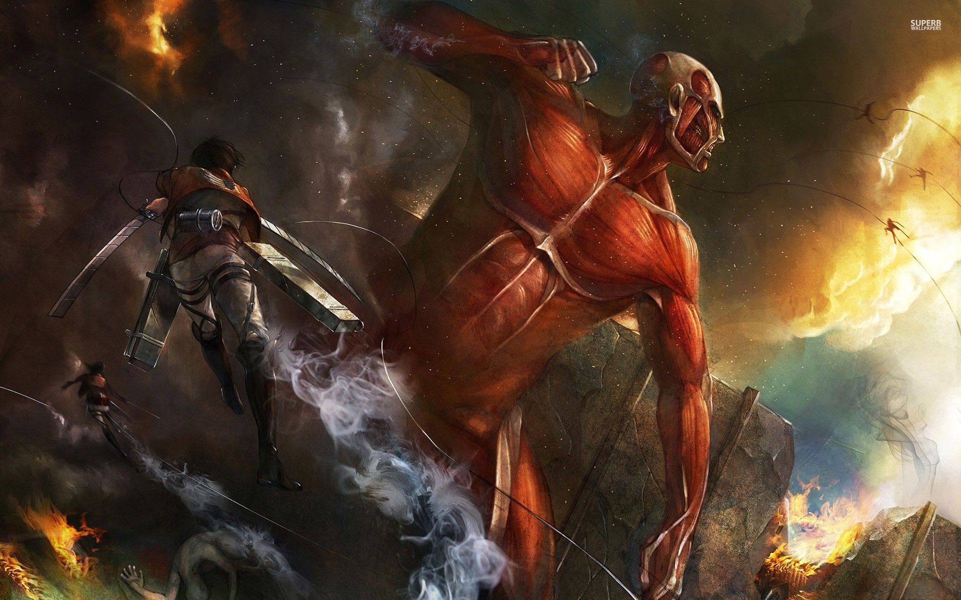 Free download Attack on Titan HD Wallpaper [1920x1200] for your Desktop, Mobile & Tablet. Explore HD Attack on Titan Wallpaper. Attack on Titan Wallpaper, Attack on Titan Wallpaper 1366x