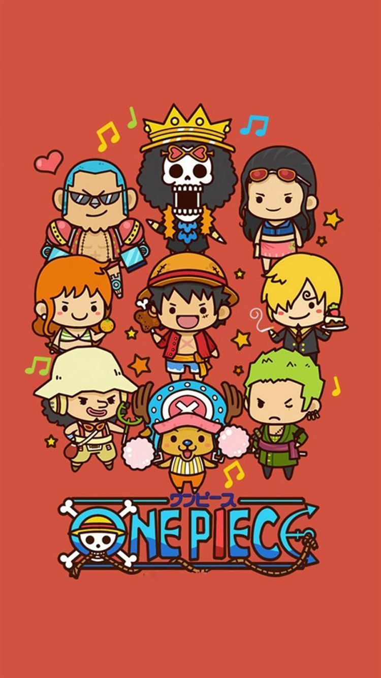 Cute Lovely One Piece Cartoon Poster iPhone 8 Wallpaper Free Download - One Piece