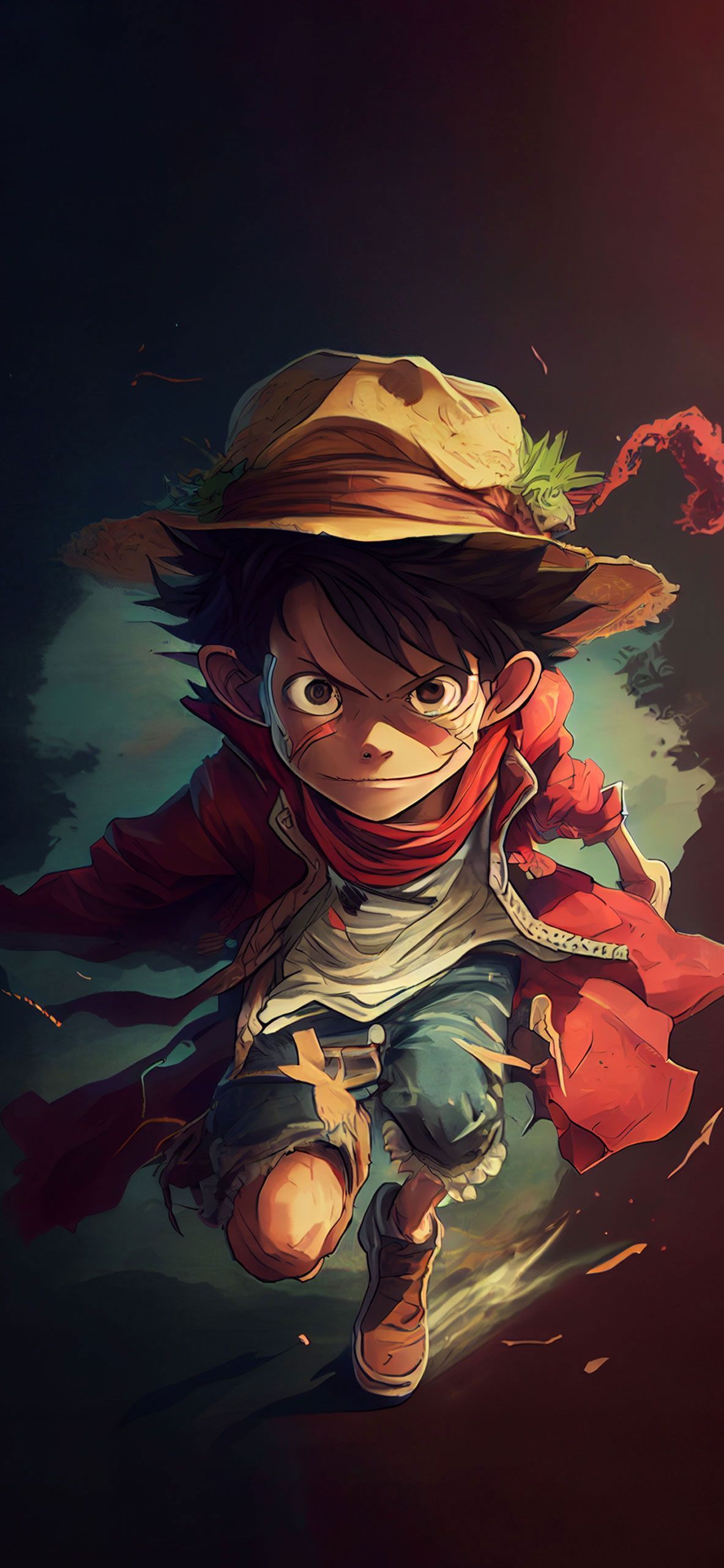 One Piece Monkey D. Luffy Art Wallpaper Wallpaper iPhone - One Piece