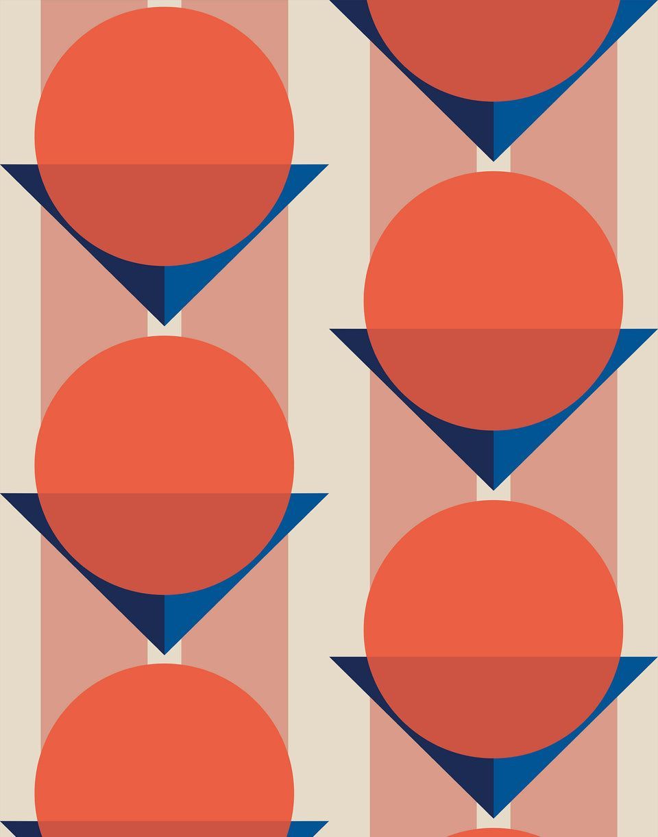 Geometric Bauhaus Wallpaper